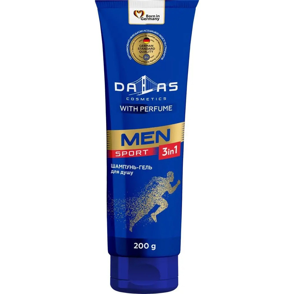 Шампунь-гель для душу Dalas Men 3 in 1 Sport 200 мл фото2