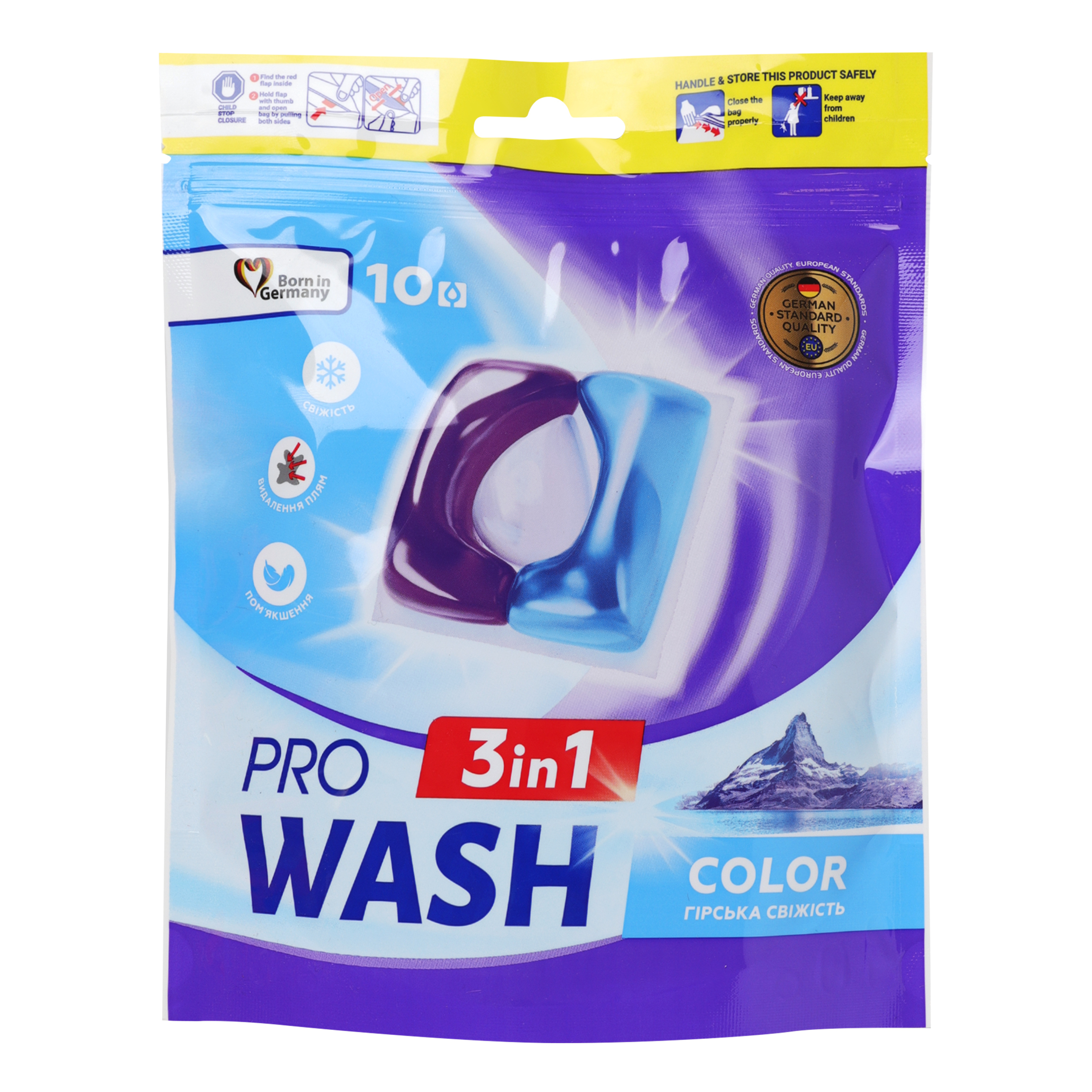 Капсули для прання ProWash Гірська свіжість дойпак 10шт фото
