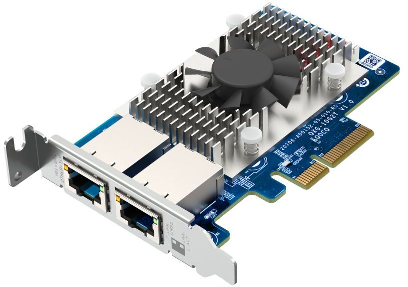 Сетевая карта QNAP Dual-port RJ45 10GbE PCIe Gen3 x4 (QXG-10G2T) фото 3