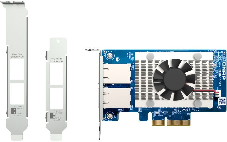 Мережна карта QNAP Dual-port RJ45 10GbE PCIe Gen3 x4 (QXG-10G2T)фото5