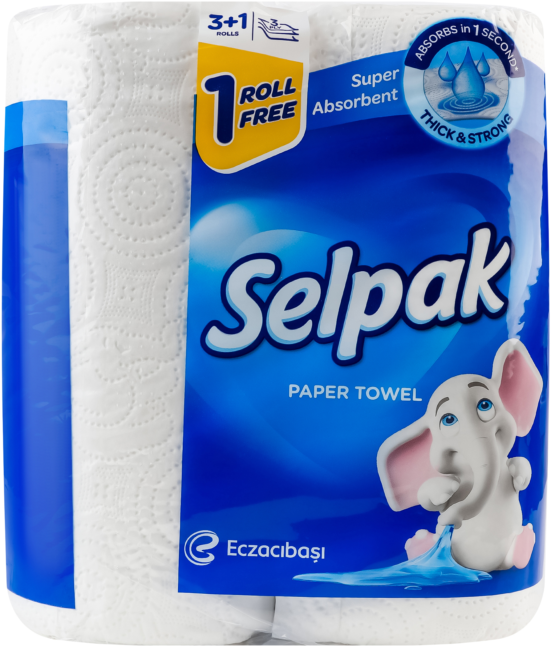 Бумажные полотенца Selpak Super Absorbent 3 слоя 4шт фото 3