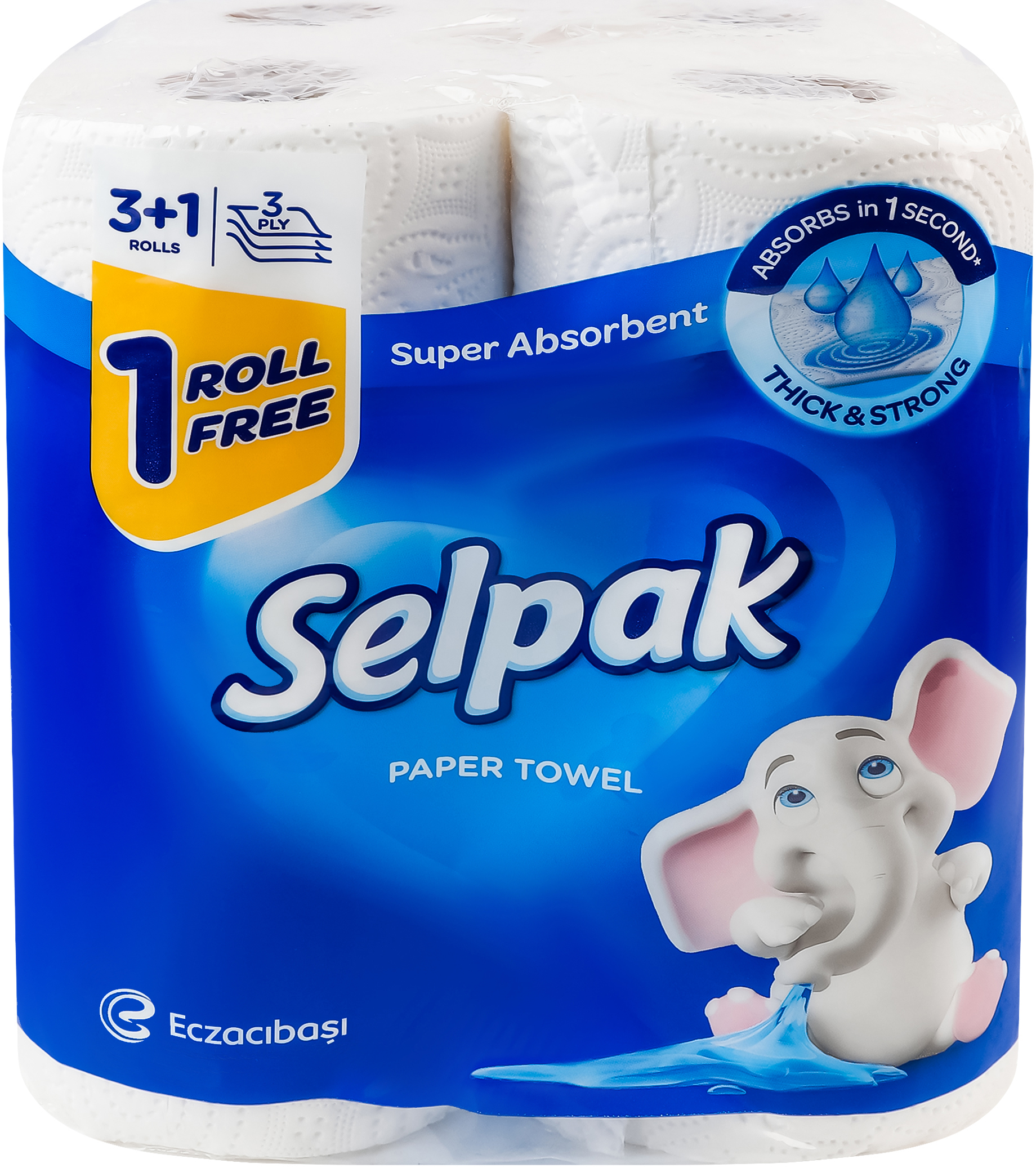 Бумажные полотенца Selpak Super Absorbent 3 слоя 4шт фото 2