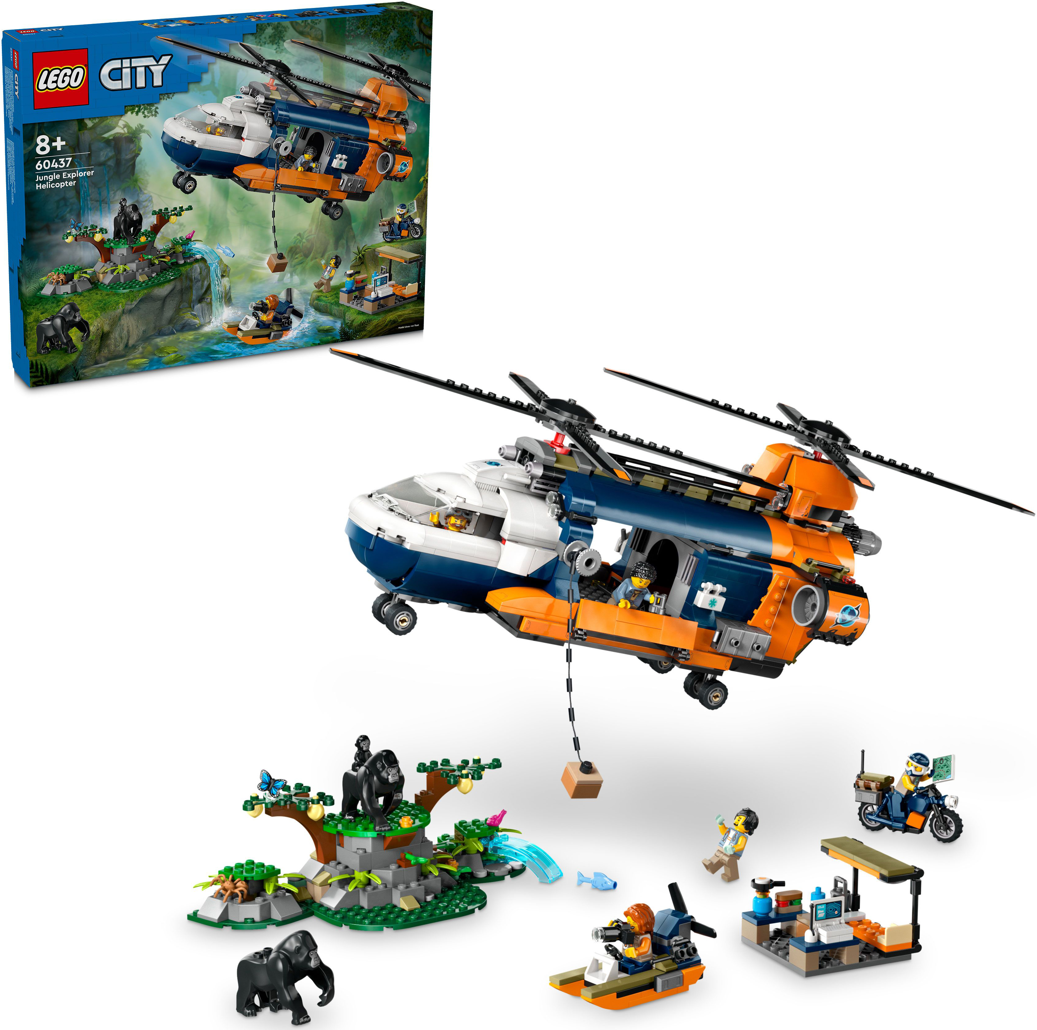 Конструктор LEGO City Вертолот в базовом лагере для иследования джунглей 60437 фото 12