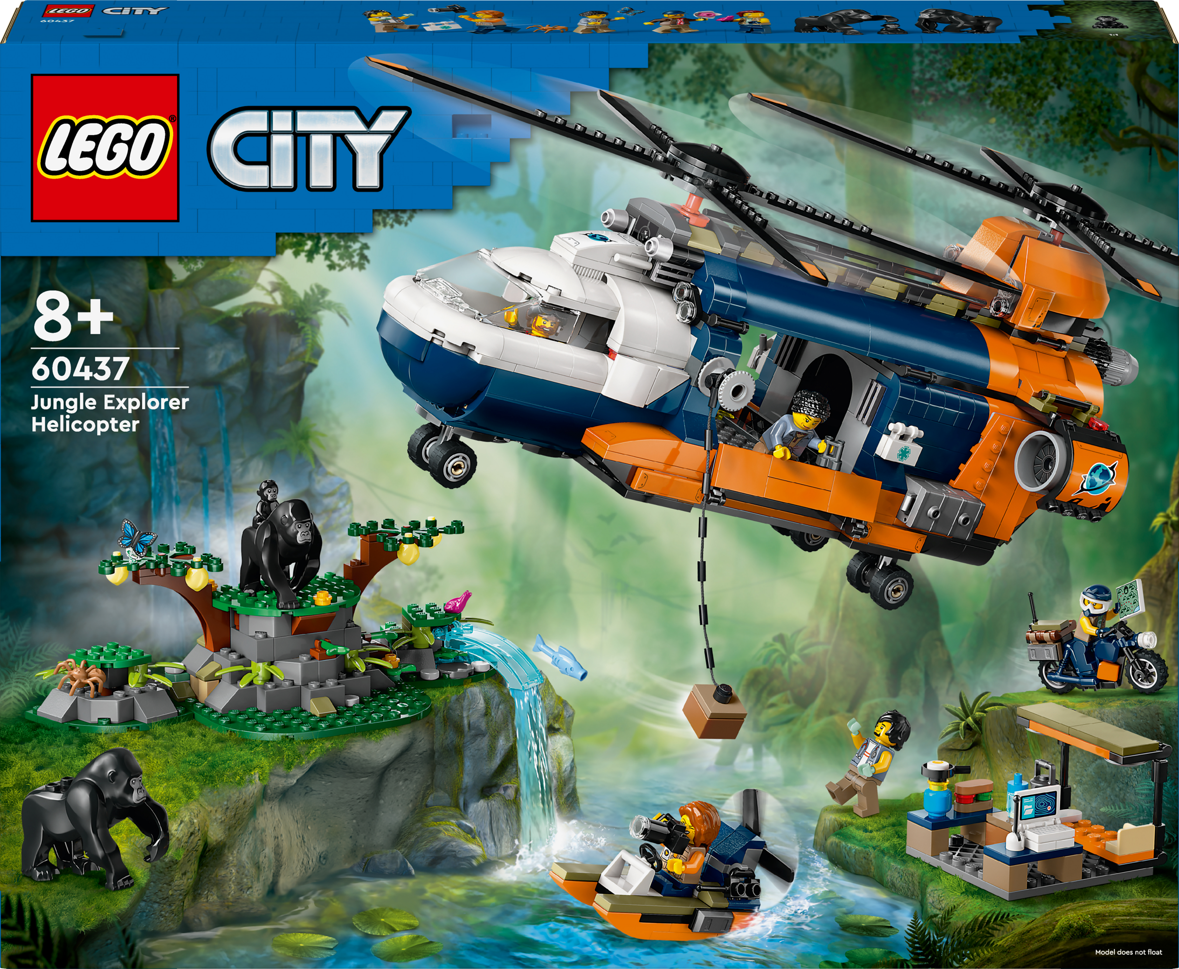 Конструктор LEGO City Вертолот у базовому таборі для дослідження джунглів 60437фото2
