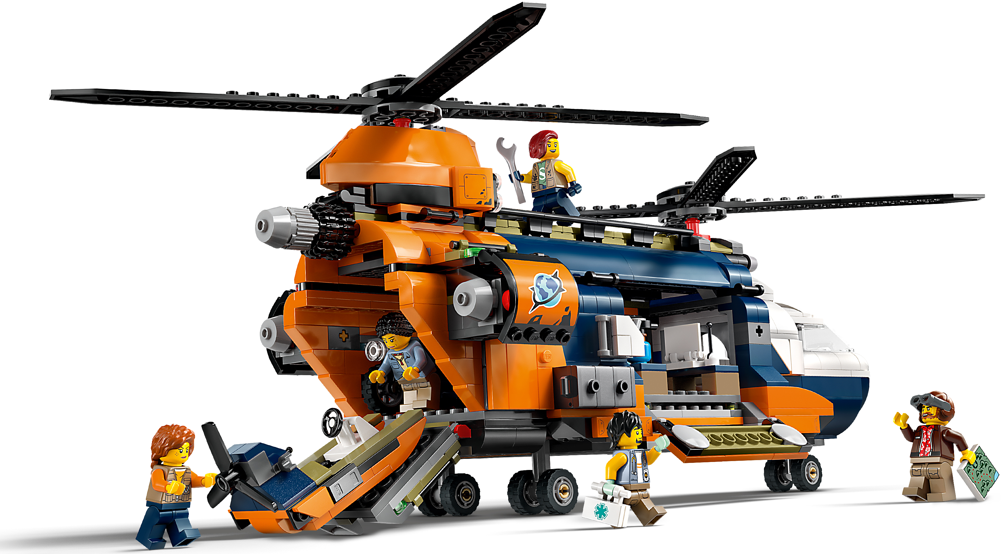Конструктор LEGO City Вертолот у базовому таборі для дослідження джунглів 60437фото5