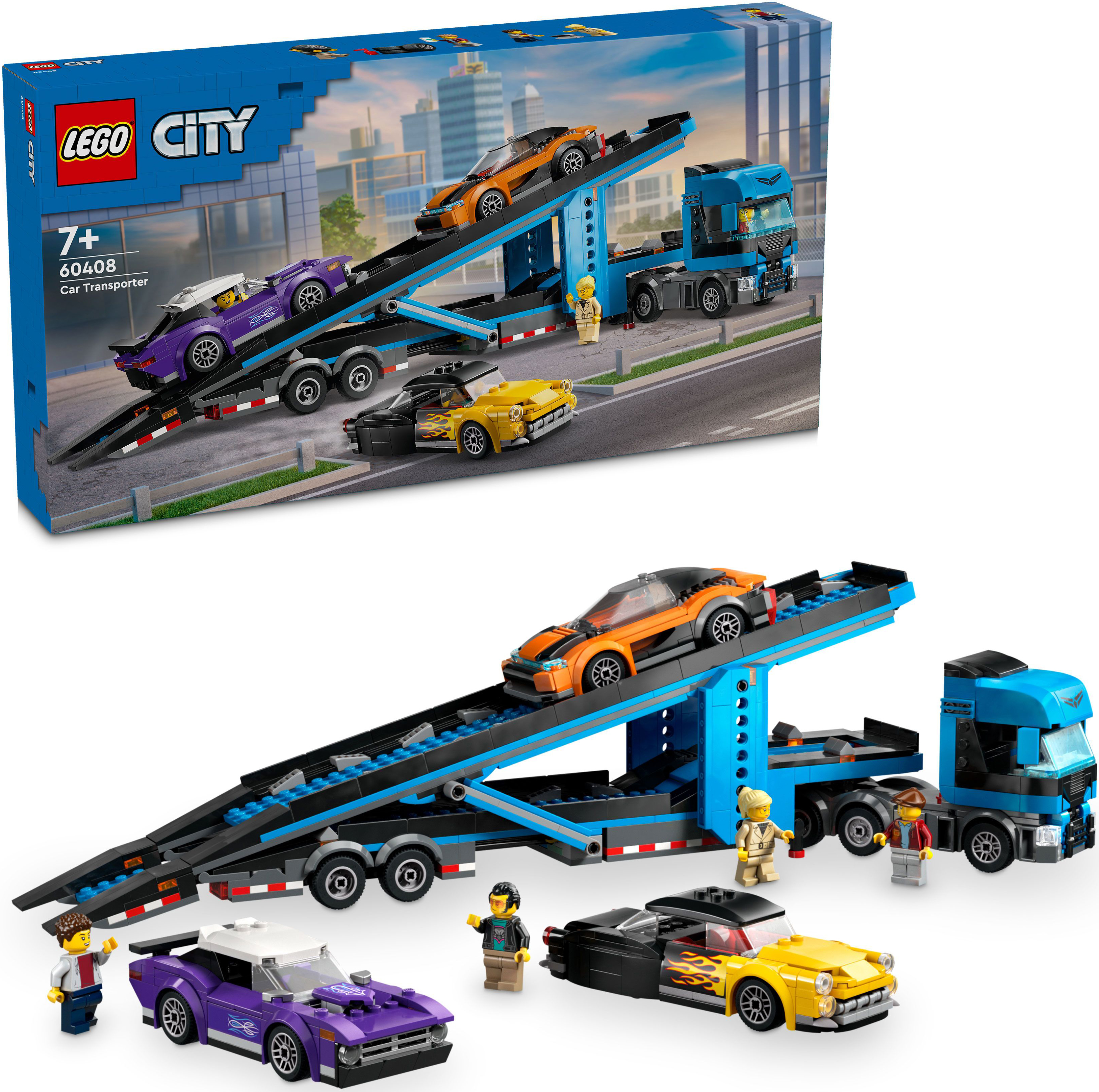 Конструктор LEGO City Грузовик-транспортьор со спортивными авто 60408 фото 18