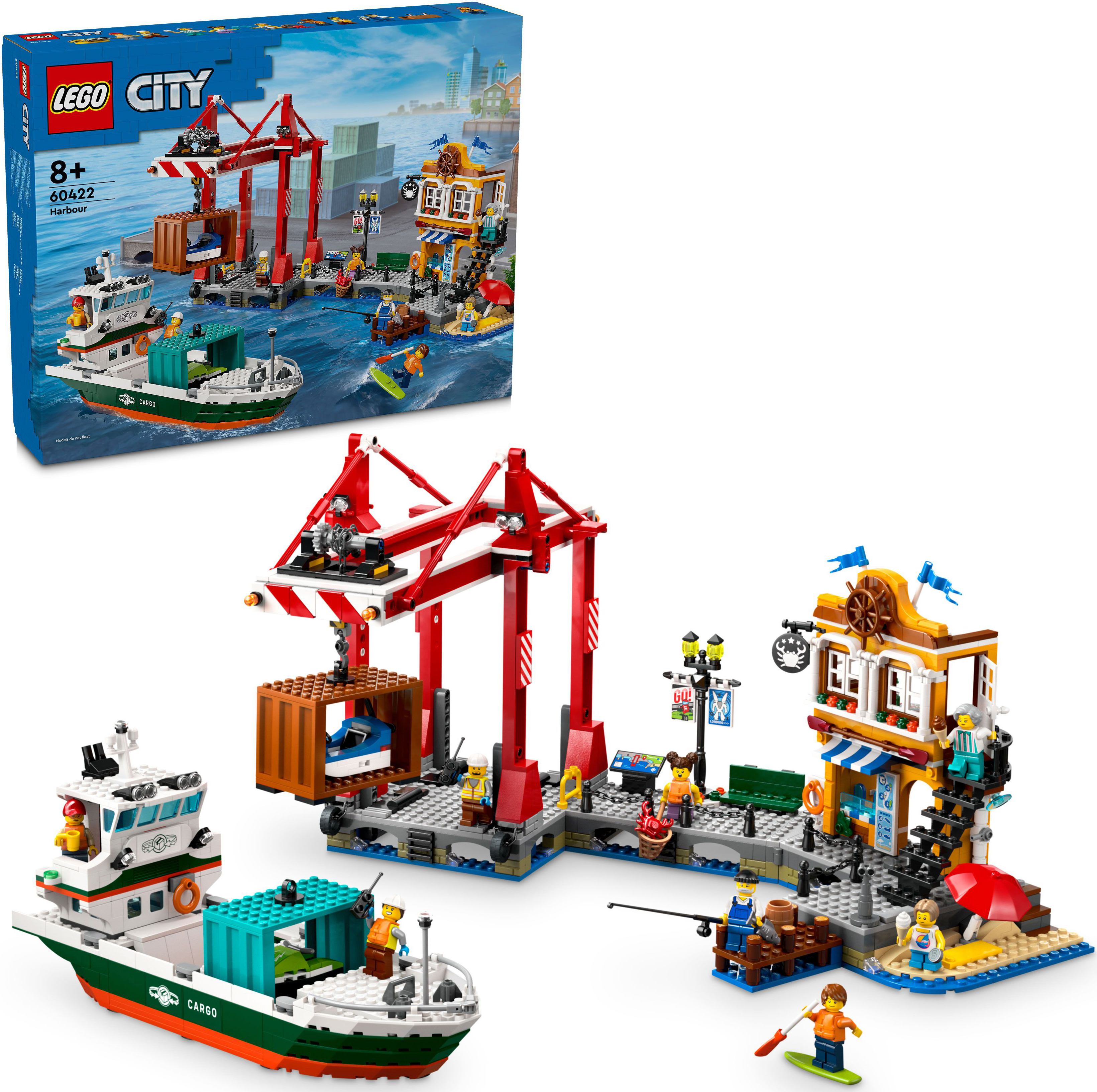 Конструктор LEGO 60422 City Морская гавань с грузовым судном фото 13