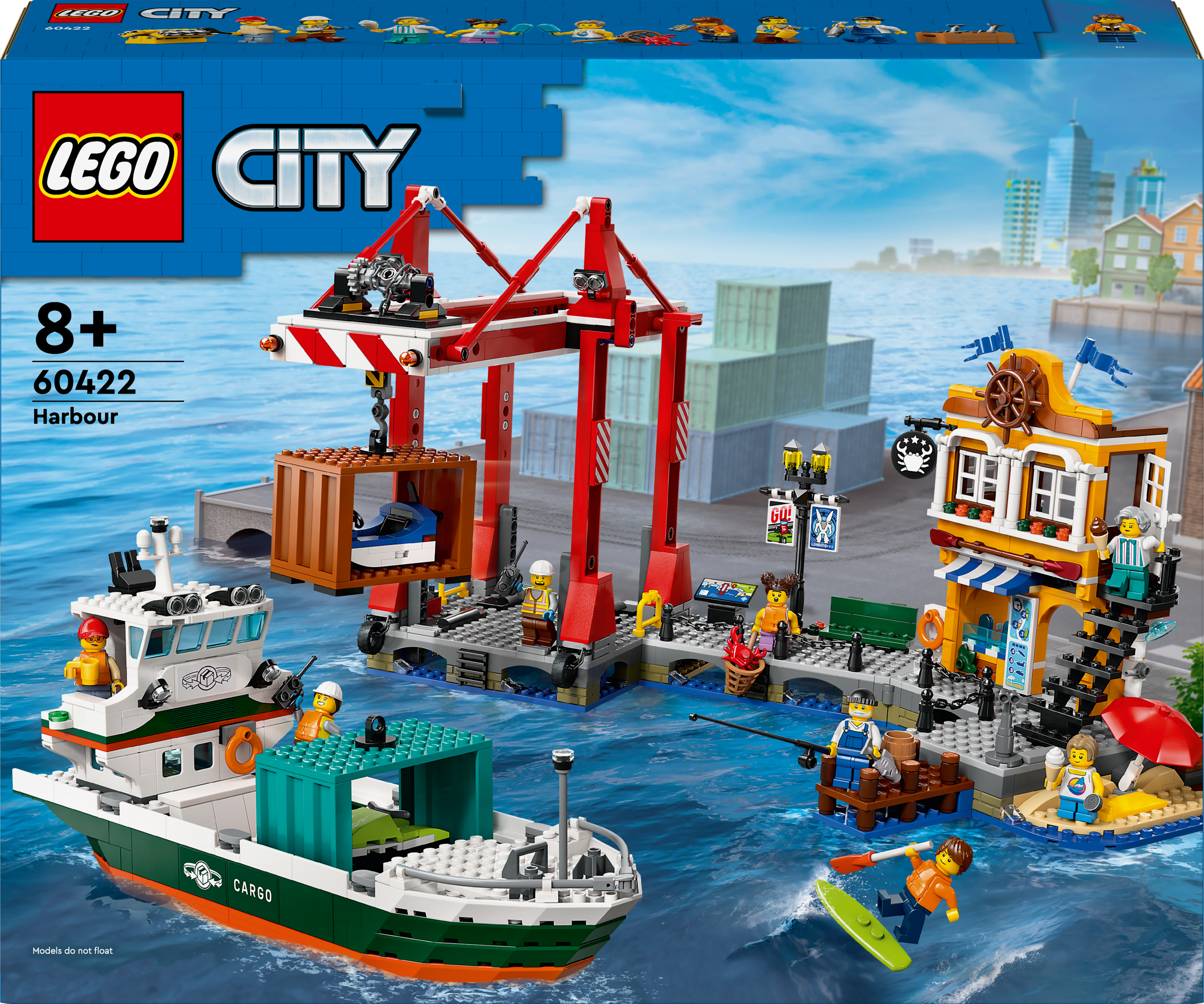 Конструктор LEGO 60422 City Морская гавань с грузовым судном фото 2