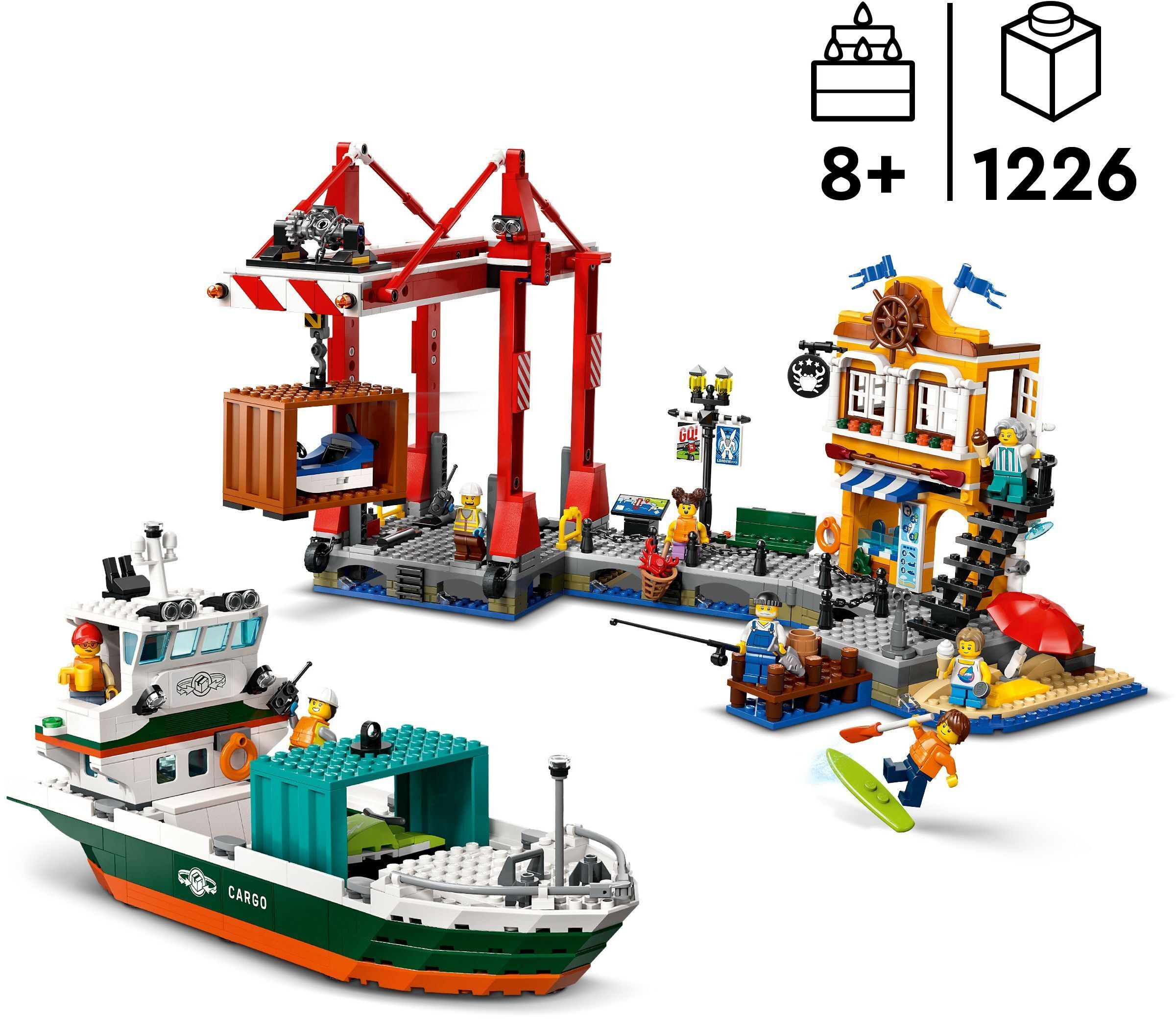 LEGO 60422 City Морская гавань с грузовым судном фото 2