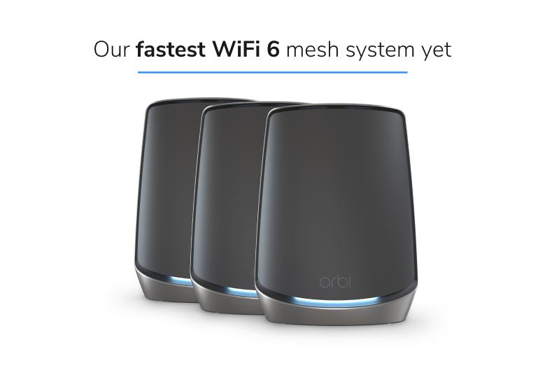 Система WiFi-Mesh NETGEAR Orbi RBK863SB AX6000, 3мод, черный (RBK863SB-100EUS) фото 3