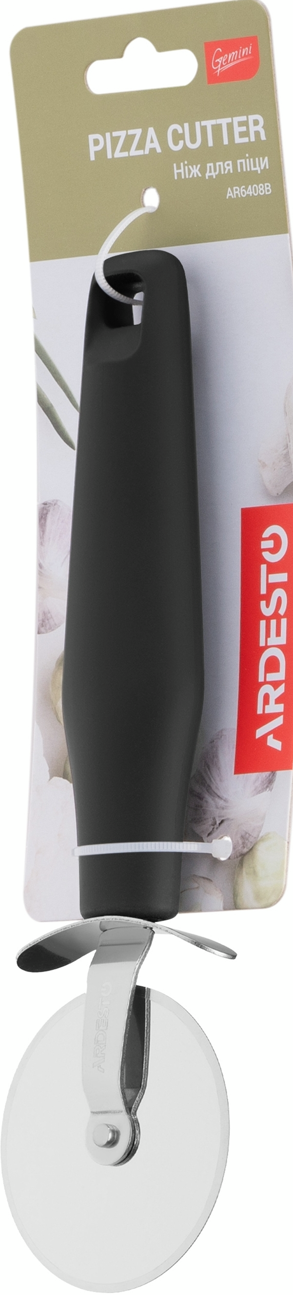 Ніж для піци Ardesto Gemini, 20.5см, нержавіюча сталь, пластик, чорний (AR6408B)фото4