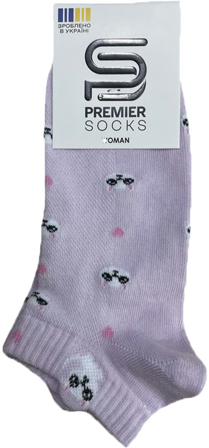 Носки женские Premier Socks 36-40 1 пара фиолетовые с принтом Коты (4820163318868) фото 2