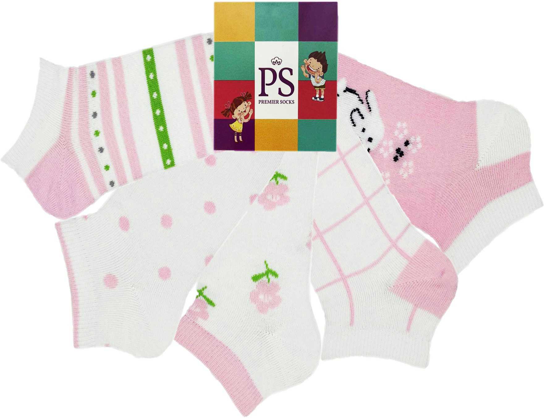 Набор носков Для девочек Premier Socks 22-24 5 пар розовые с принтом (4820163319728) фото 7