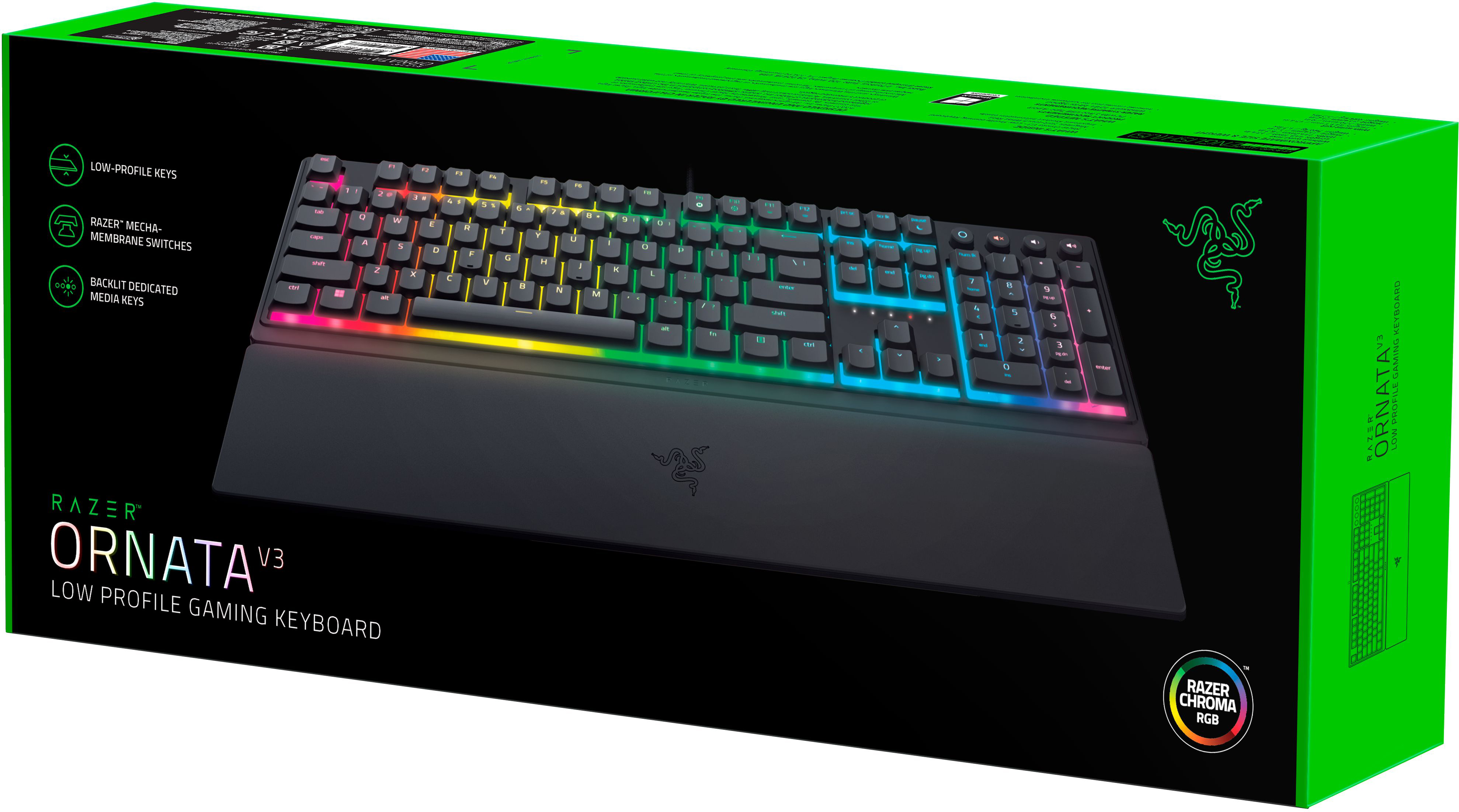 Ігрова клавіатура Razer Ornata V3 RGB Mecha-Membrane UKR (RZ03-04462100-R371)фото8