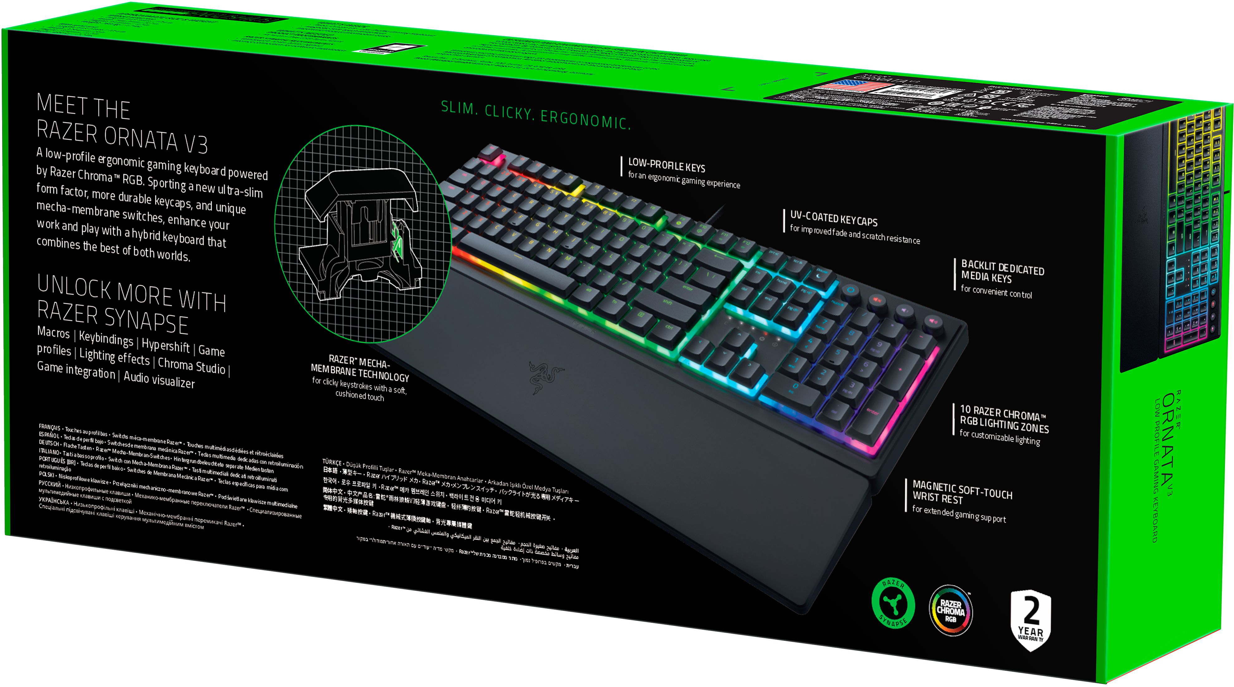 Игровая клавиатура Razer Ornata V3 RGB Mecha-Membrane UKR (RZ03-04462100-R371) фото 9