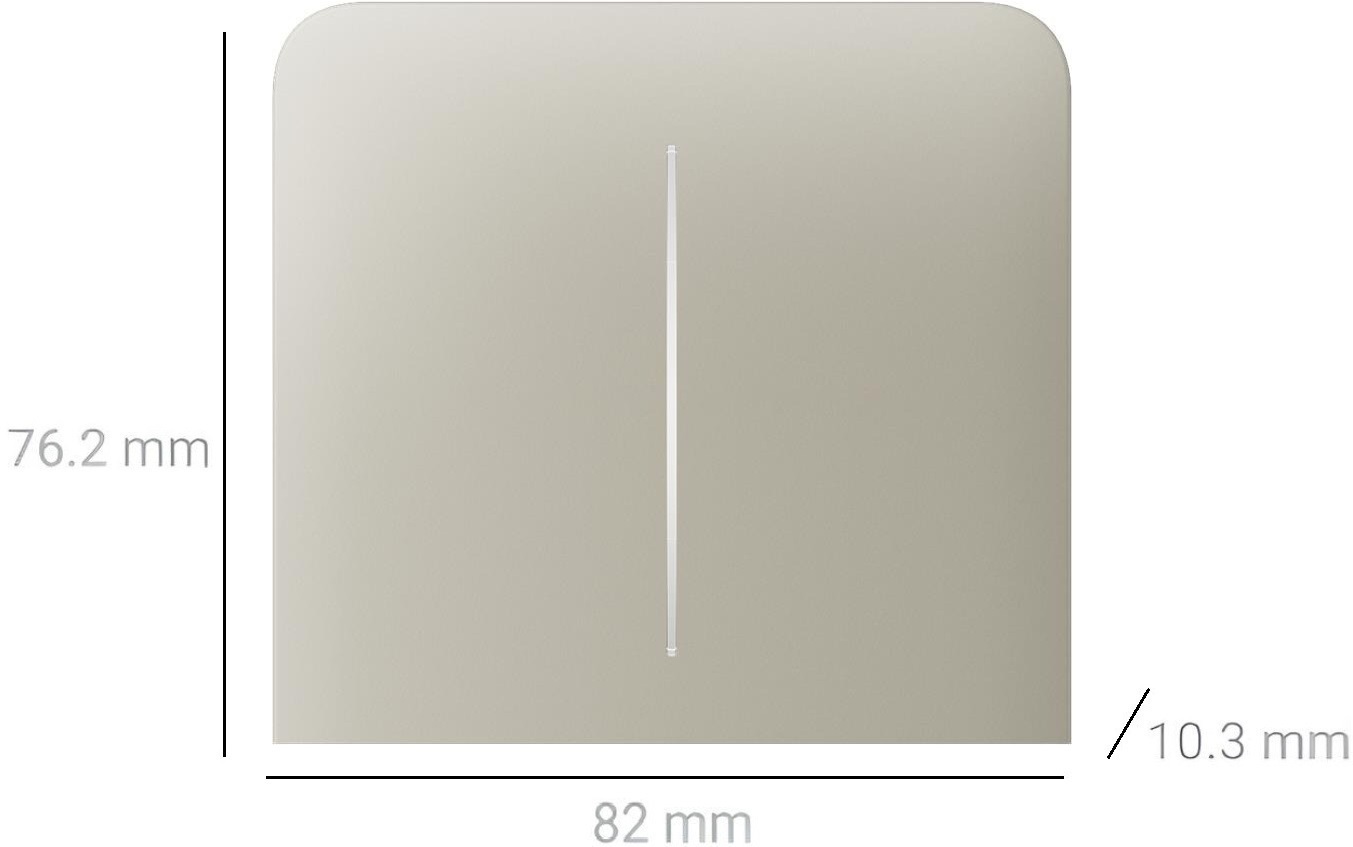 Кнопка боковая для двухклавишного вертикального выключателя Ajax LightSwitch, беспроводной, слоновая кость (000046488) фото 