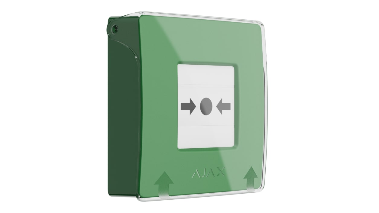 Бездротова настінна кнопка пожежної тривоги Ajax Manual, зелений (000044794)фото8