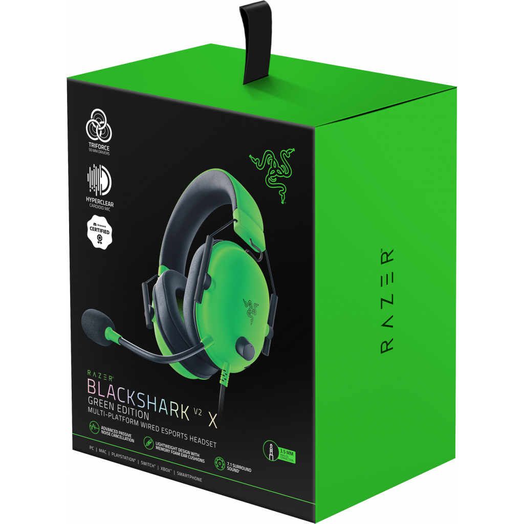 Игровая гарнитура Razer Blackshark V2 X 3.5мм Green (RZ04-03240600-R3M1) фото 5