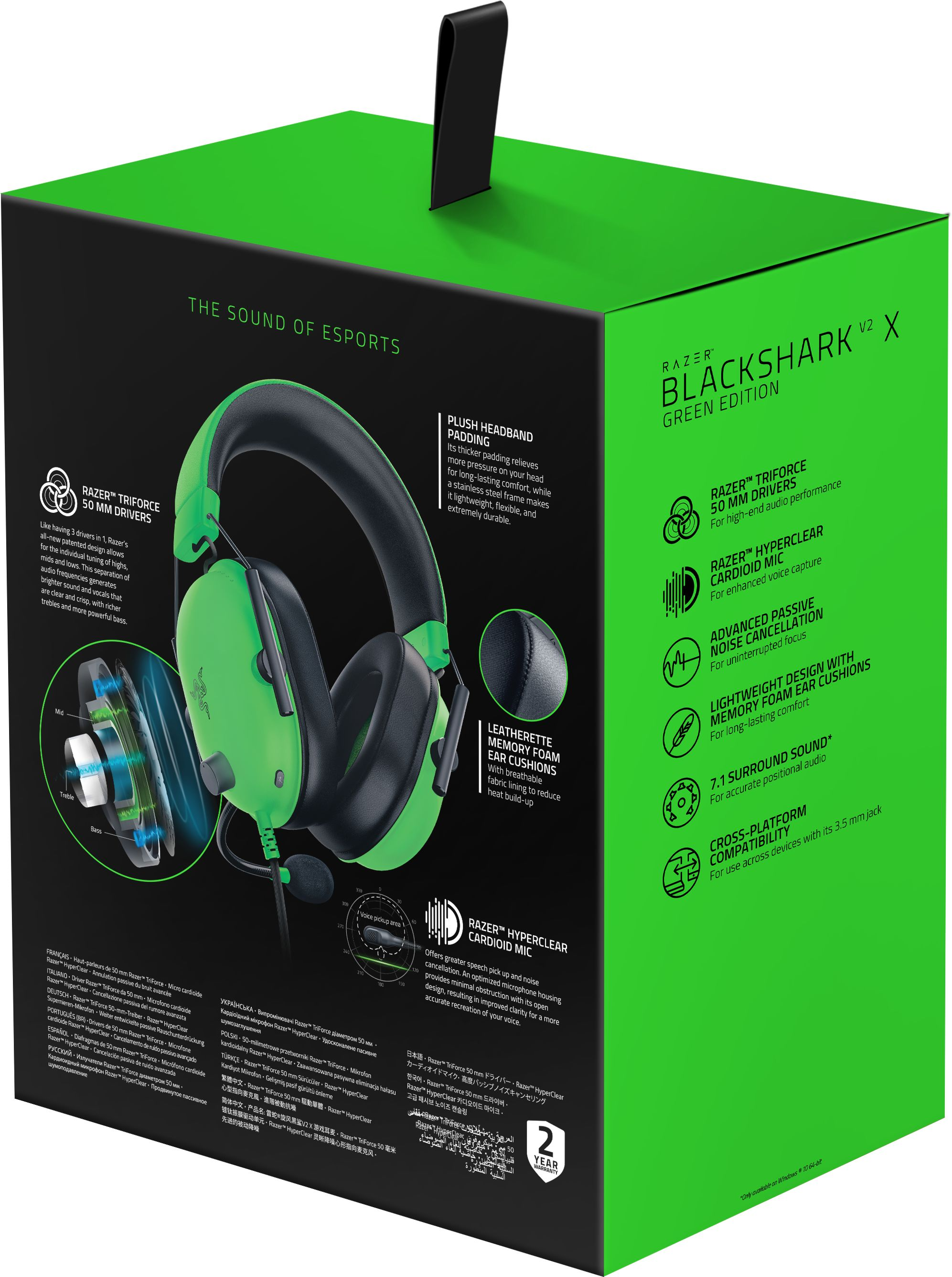 Игровая гарнитура Razer Blackshark V2 X 3.5мм Green (RZ04-03240600-R3M1) фото 6