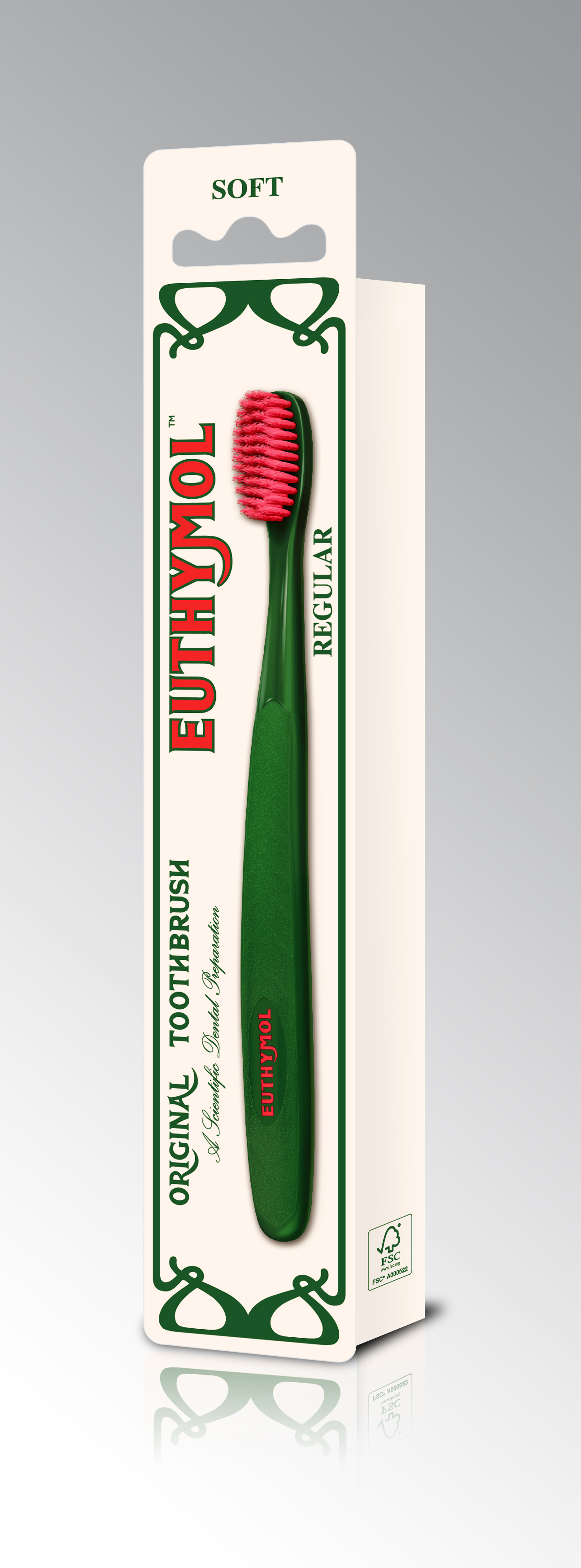 Зубная щетка Euthymol Regular Soft Мягкая Зеленая фото 3