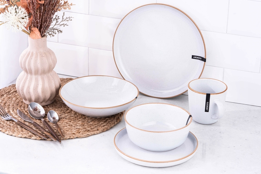 Тарілка десертна ARDESTO Apulia, 20.3см, білий (AR2920AW)фото