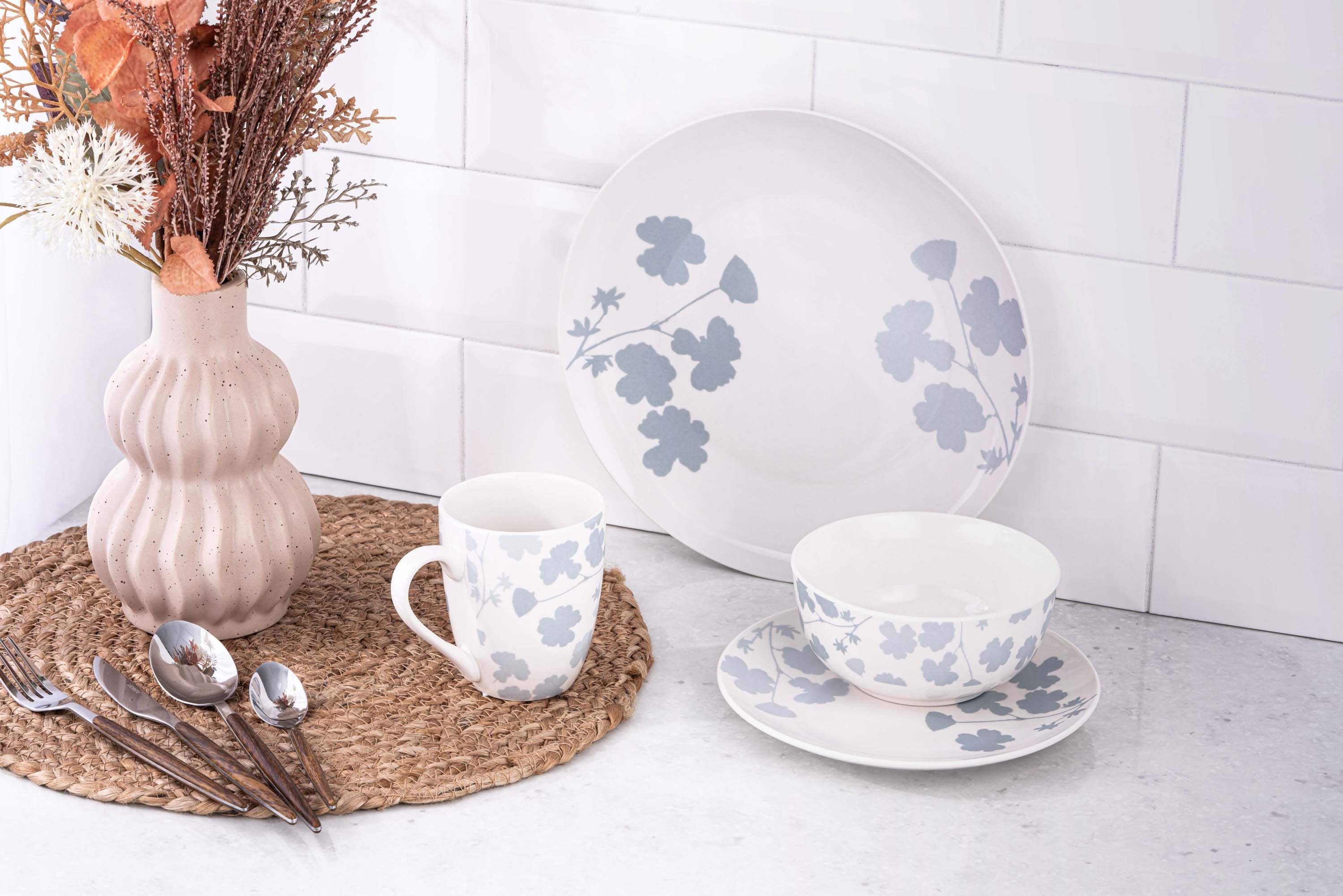 Тарелка десертная ARDESTO Capri, 19.2см, бело-голубой (AR0419CWB) фото 5