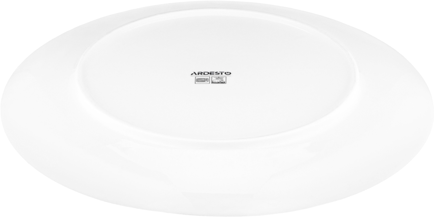 Тарілка обідня Ardesto Capri, 26.8см, біло-зелений (AR0427CWG)фото