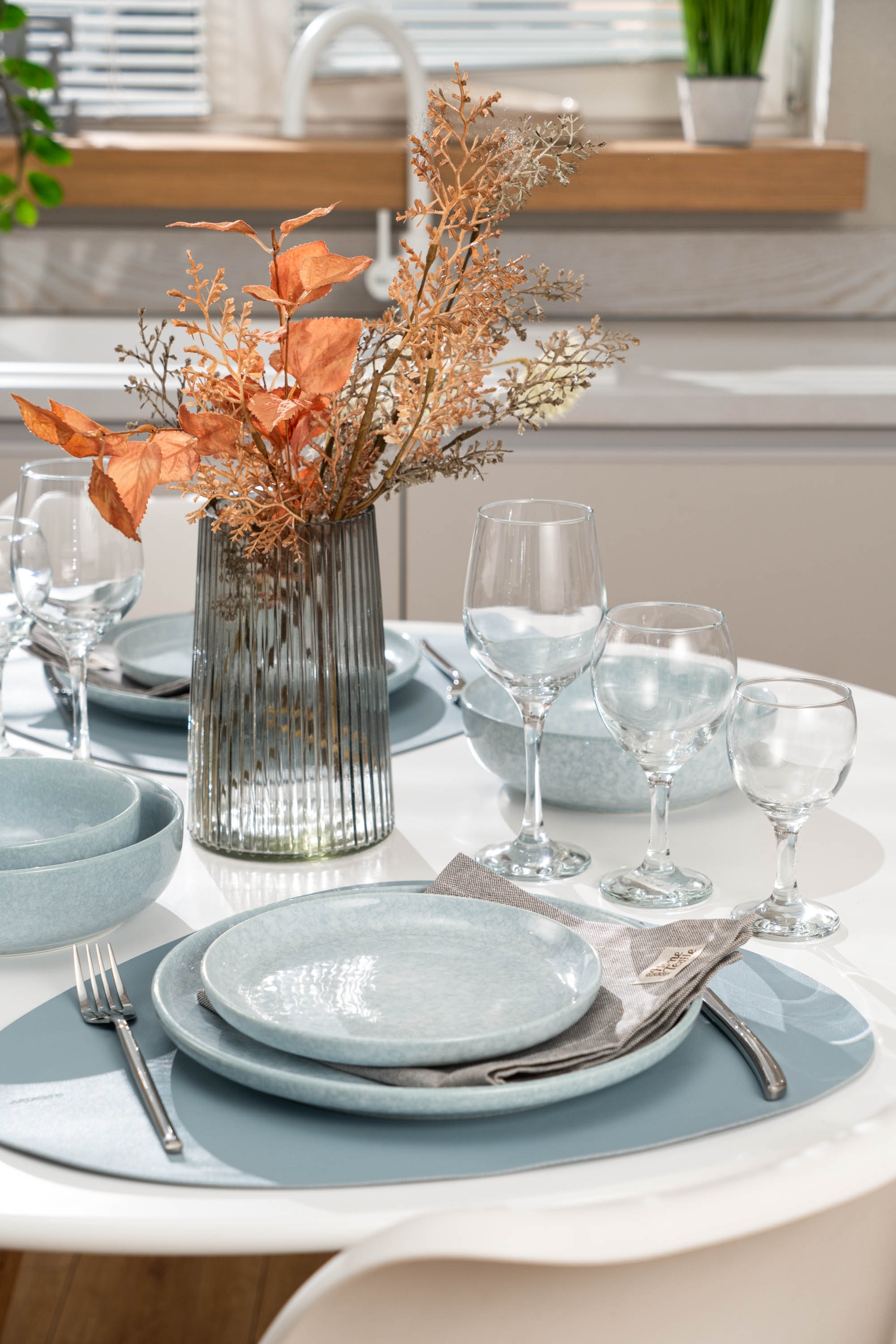 Салатник Ardesto Loreto, 650мл, 15.5см, блакитний (AR1015LB)фото7