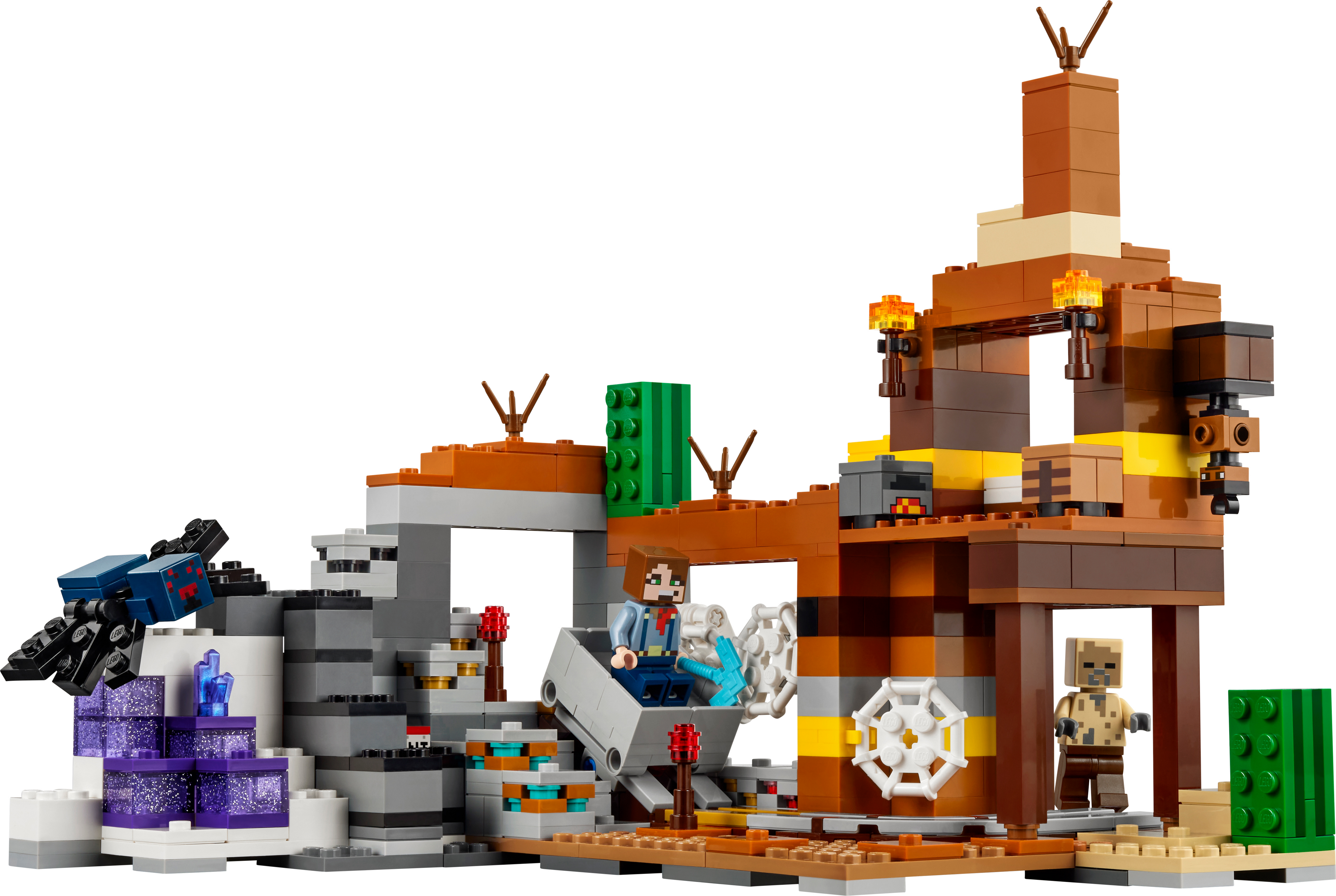 Конструктор LEGO 21263 Minecraft Покинутая шахта в бесплодных землях фото 5