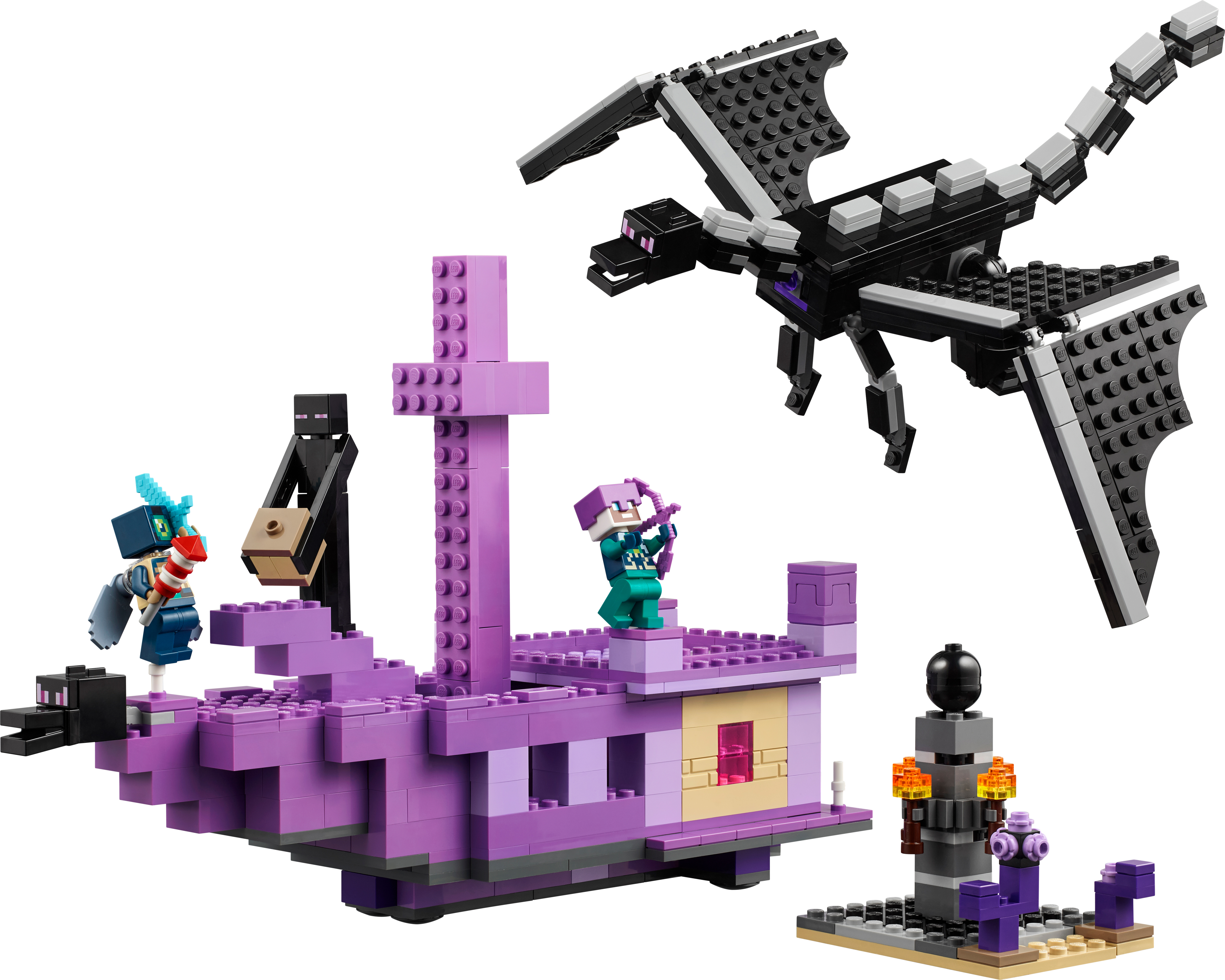 Конструктор LEGO 21264 Minecraft Дракон Энду и Корабль Крафото6