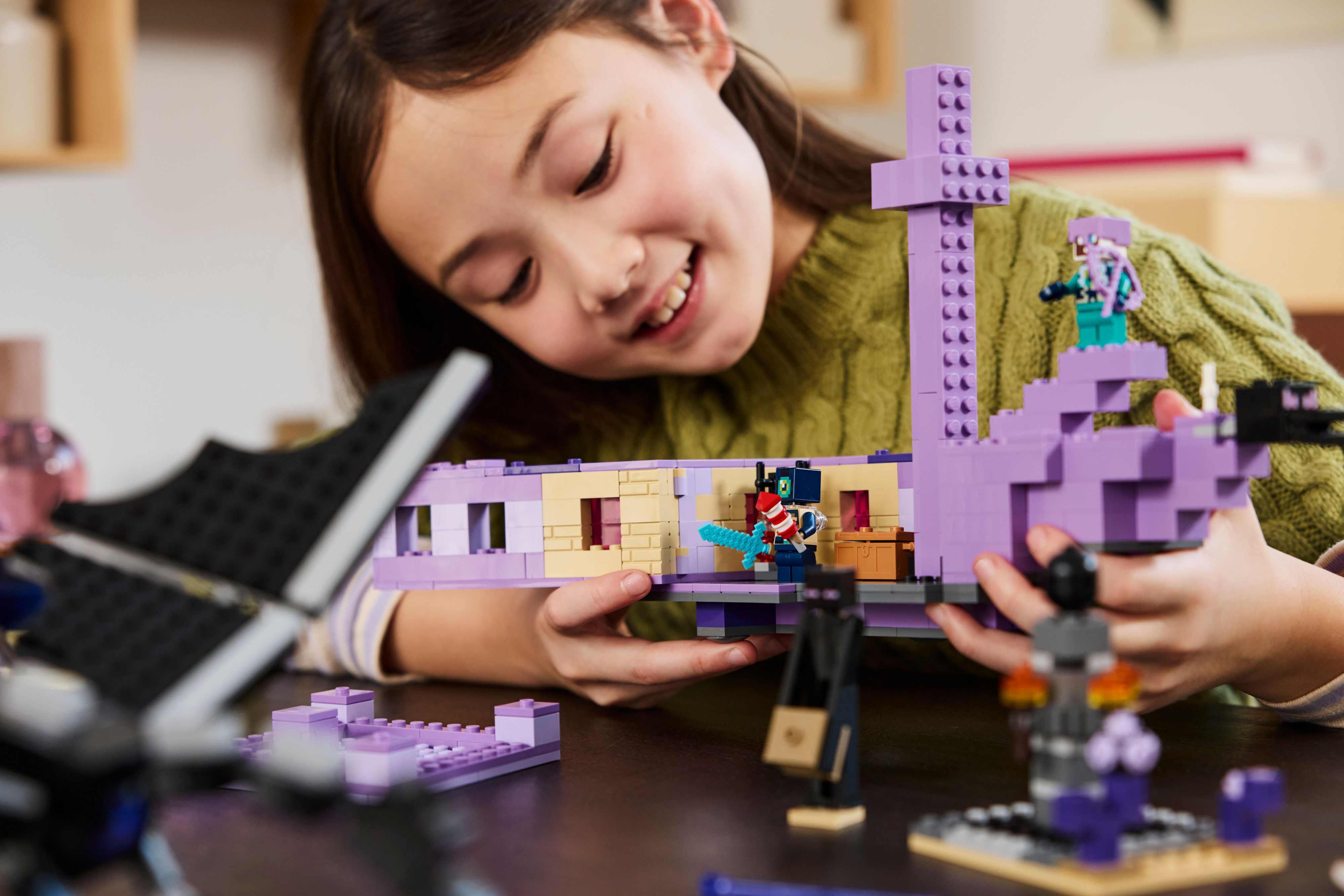 Конструктор LEGO 21264 Minecraft Дракон Энду и Корабль Крафото16