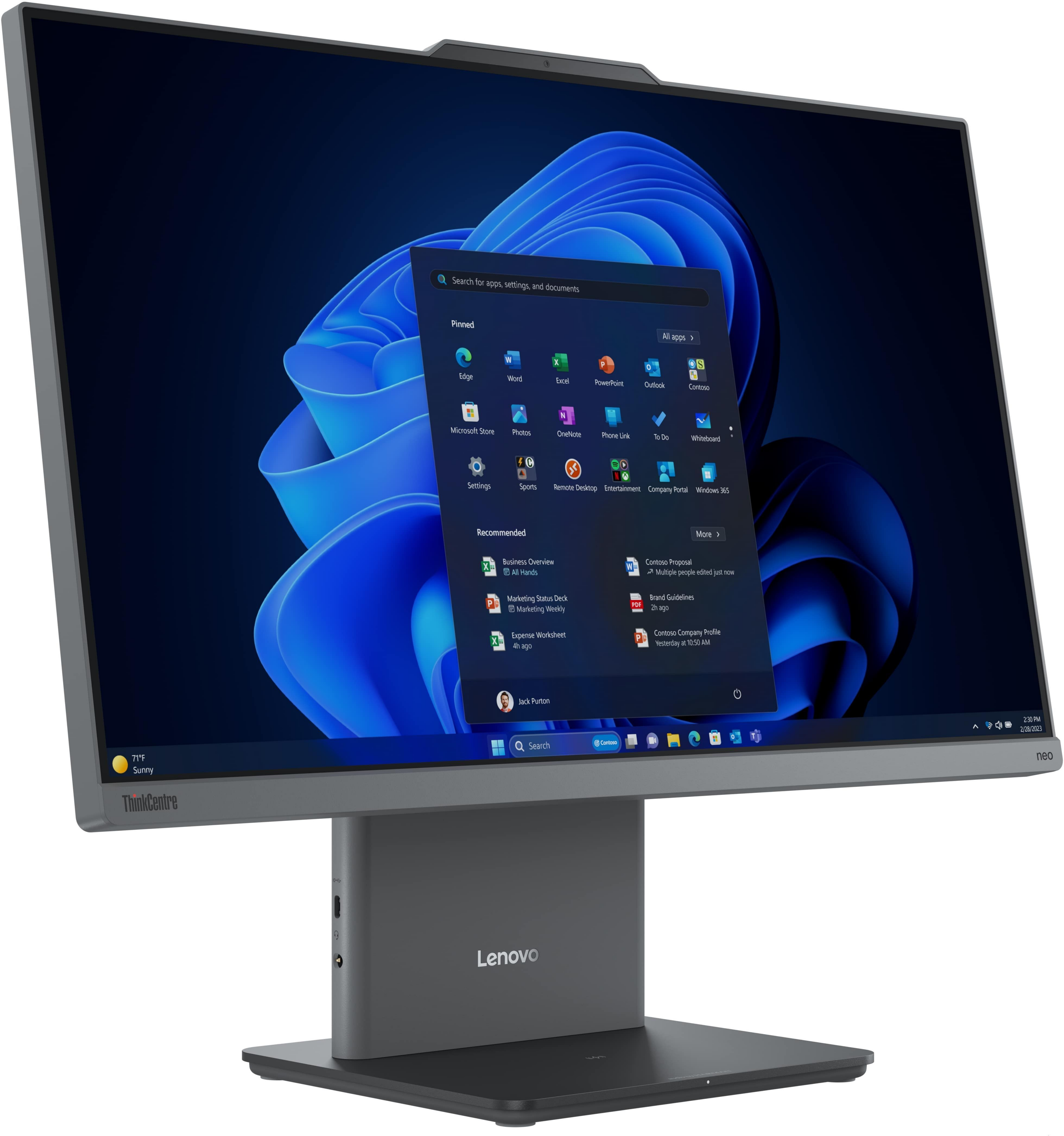 Моноблок 23.8" LENOVO ThinkCentre AIO neo 50a 24 G5 (12SD0012UI) фото 3