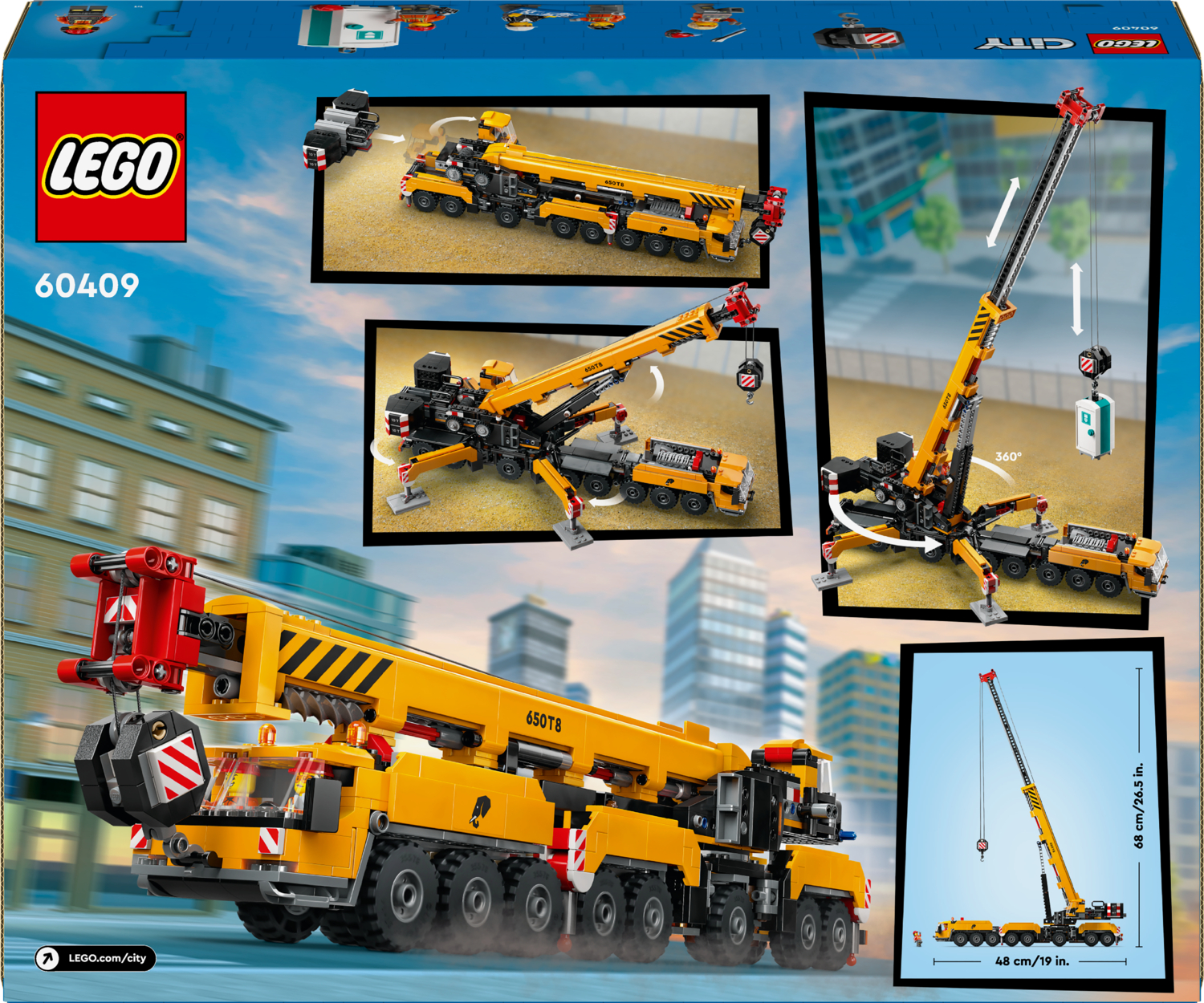 LEGO 60409 City Жовтий пересувний будівельний кранфото