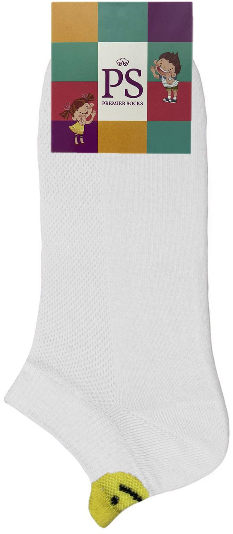 Шкарпетки дитячі Premier Socks 18-20 1 пара білі з принтом Смайл (4820163319636)фото2