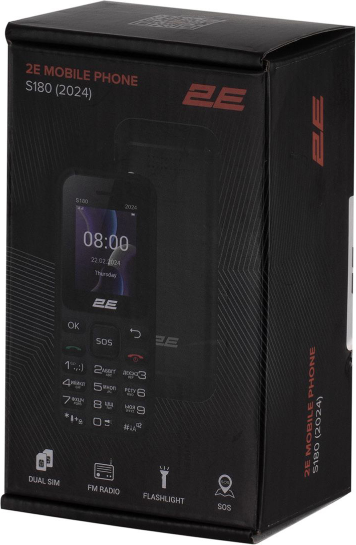 Мобильный телефон 2E S180 2SIM Black (694743653885) фото