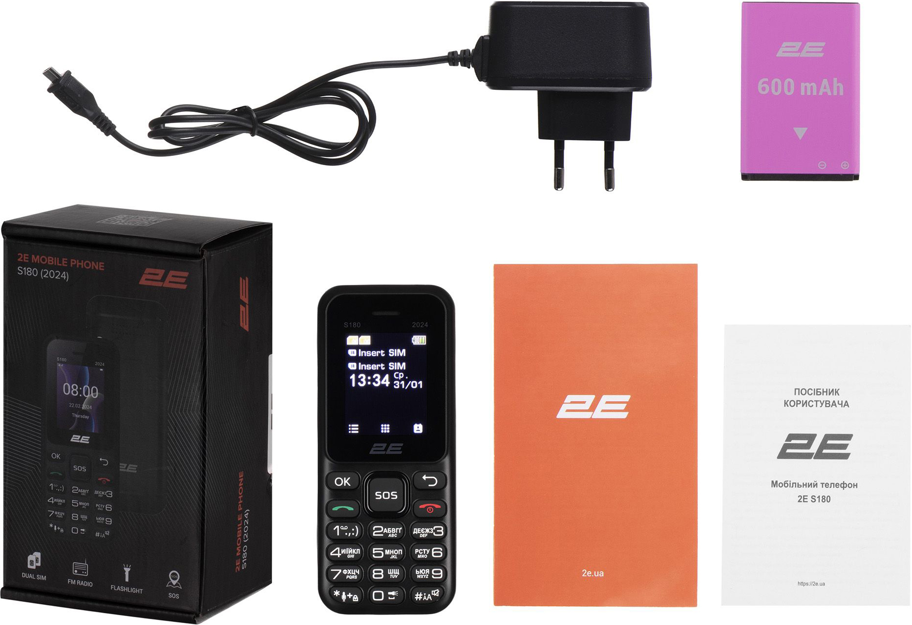 Мобильный телефон 2E S180 2SIM Black (694743653885) фото 13