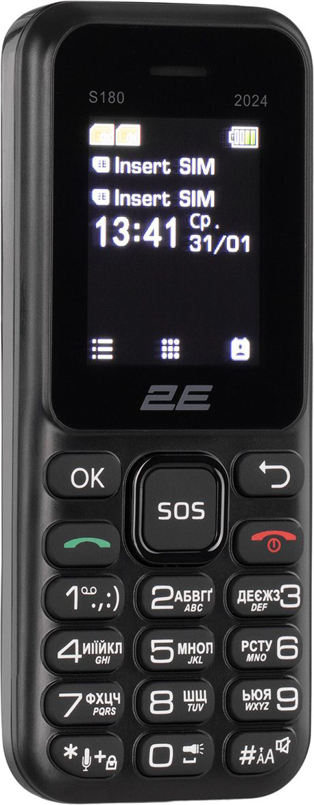 Мобильный телефон 2E S180 2SIM Black (694743653885) фото 2