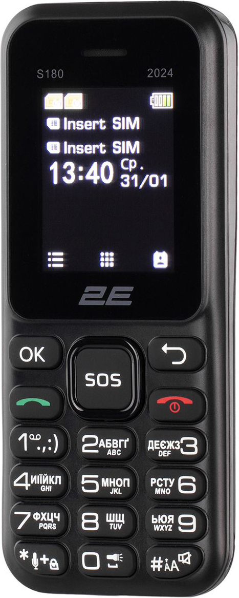Мобильный телефон 2E S180 2SIM Black (694743653885) фото 4