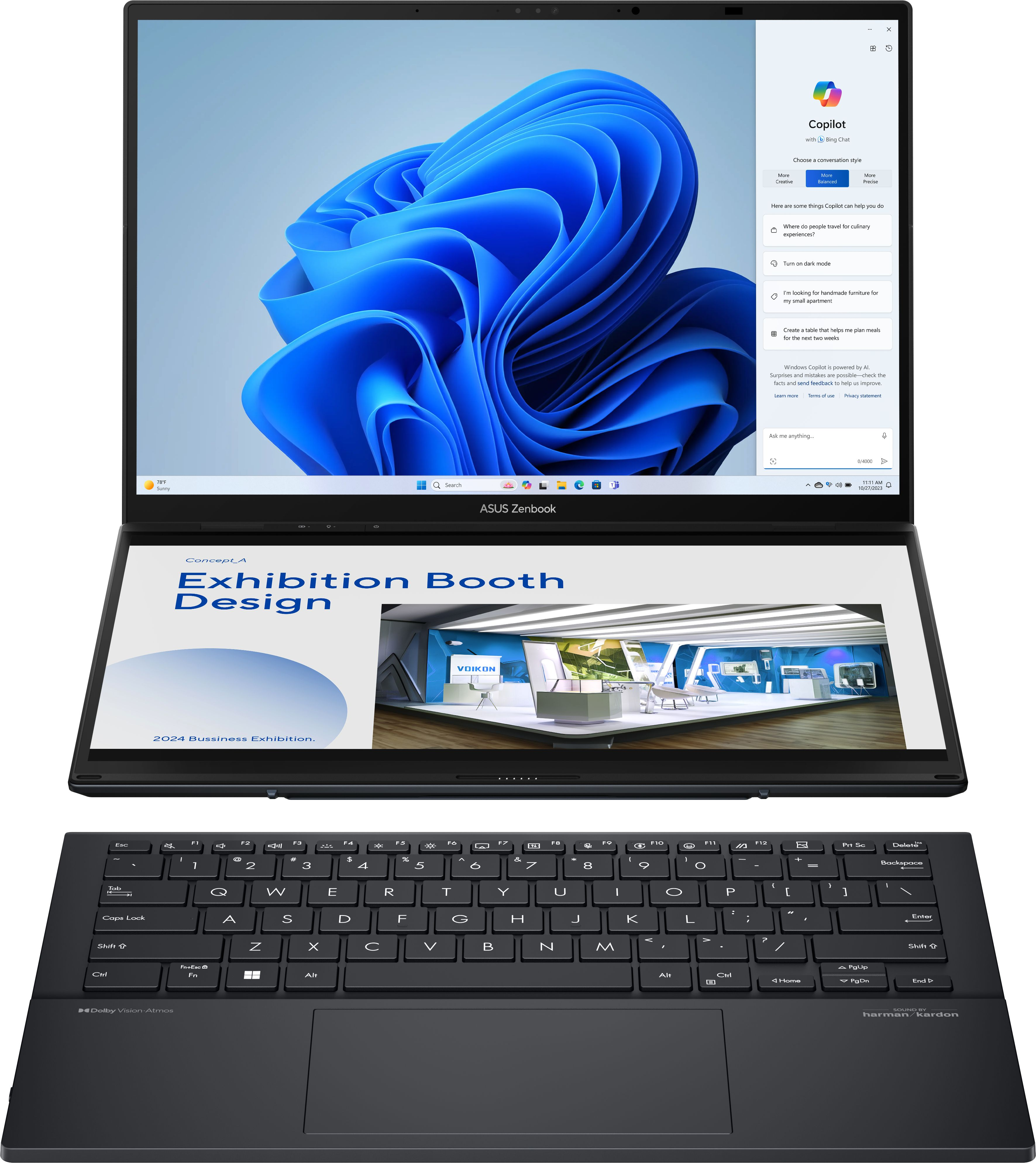 Ноутбук ASUS Zenbook Duo OLED UX8406MA-PZ044W (90NB12U1-M001L0) фото 8