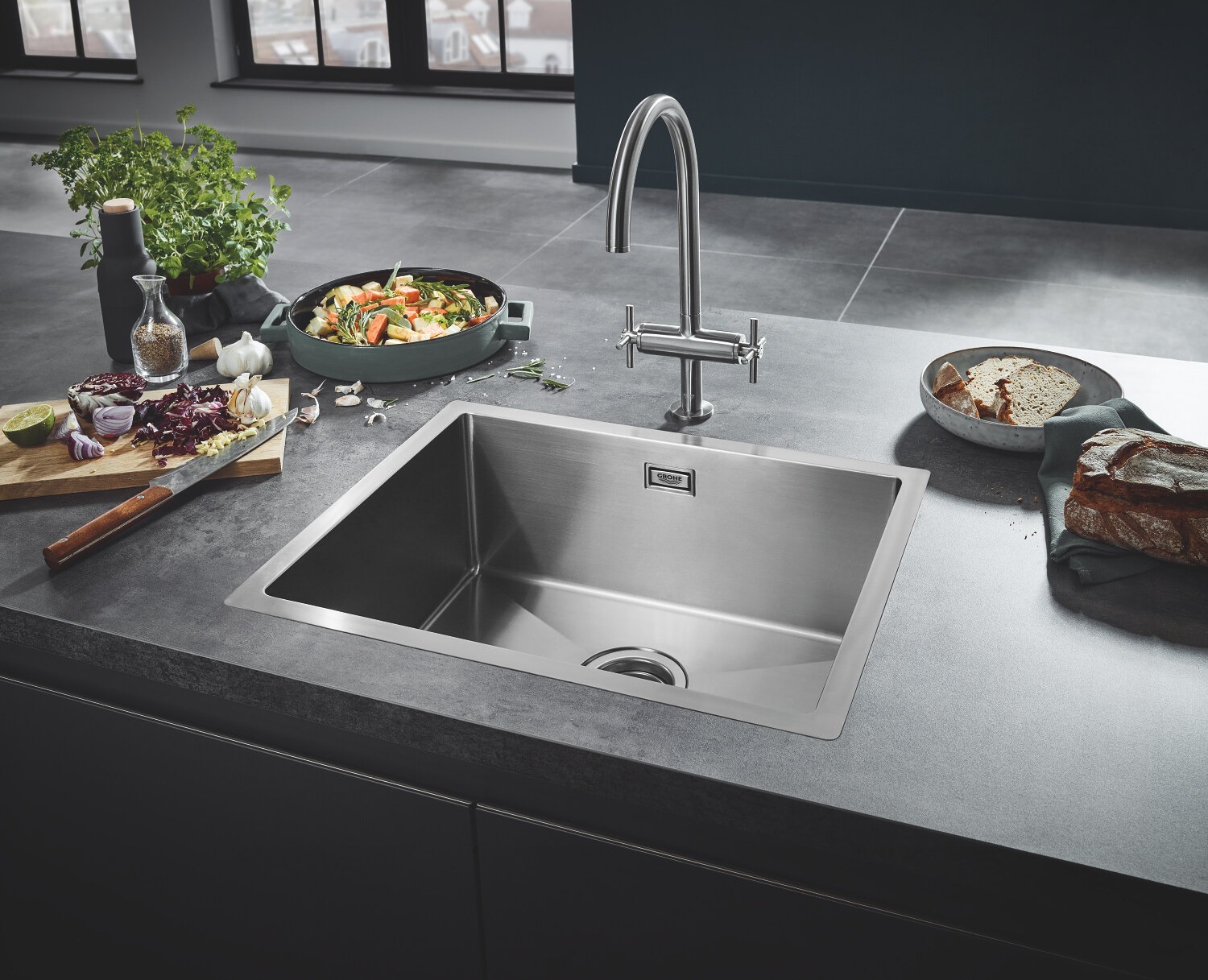 Мийка кухонна Grohe K700, 550x450x200мм (31726SD0)фото7