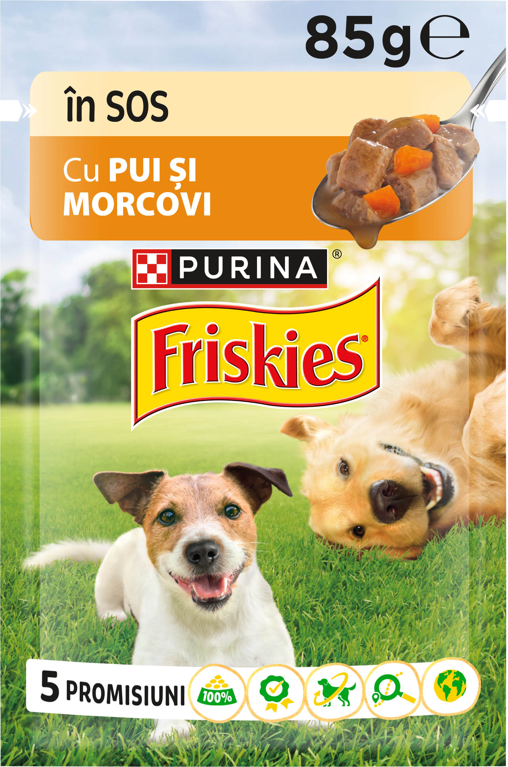 Вологий корм для собак Friskies з куркою і морквою в соусі 85 гфото2