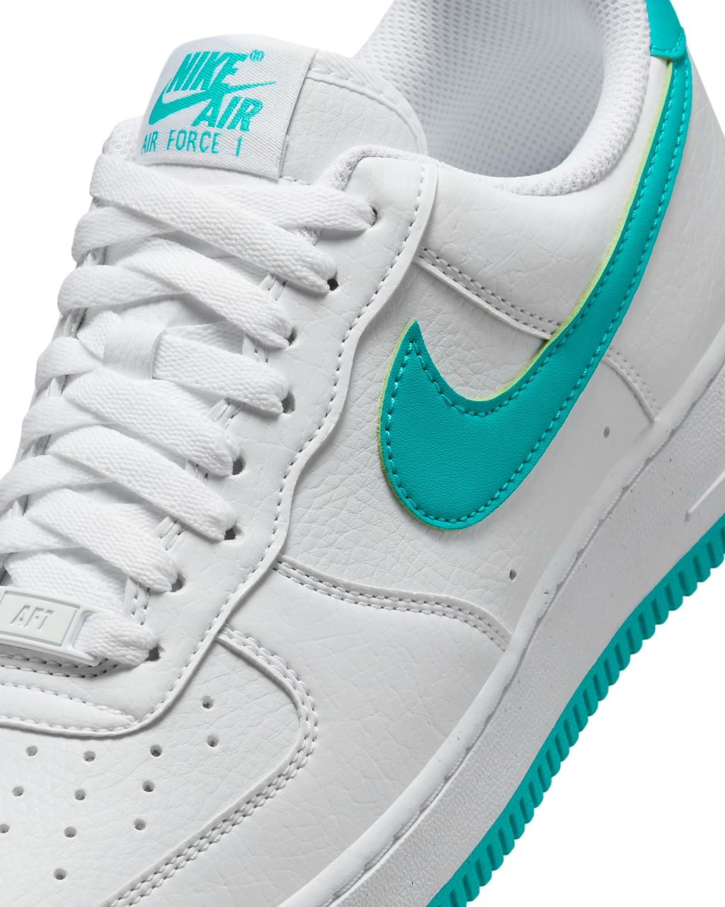 Кеди жіночі Nike Air Force 1 07 NN DV3808-107 37.5 (6.5 US) біло-бірюзовіфото5