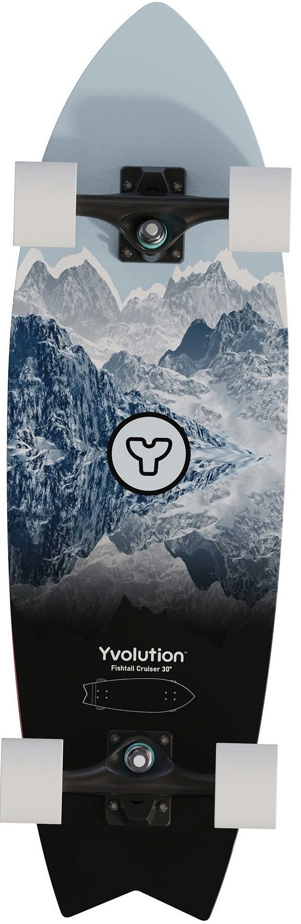 Скейтборд Neon Delta Fishtail 76см, синий (YS48B2) фото 3