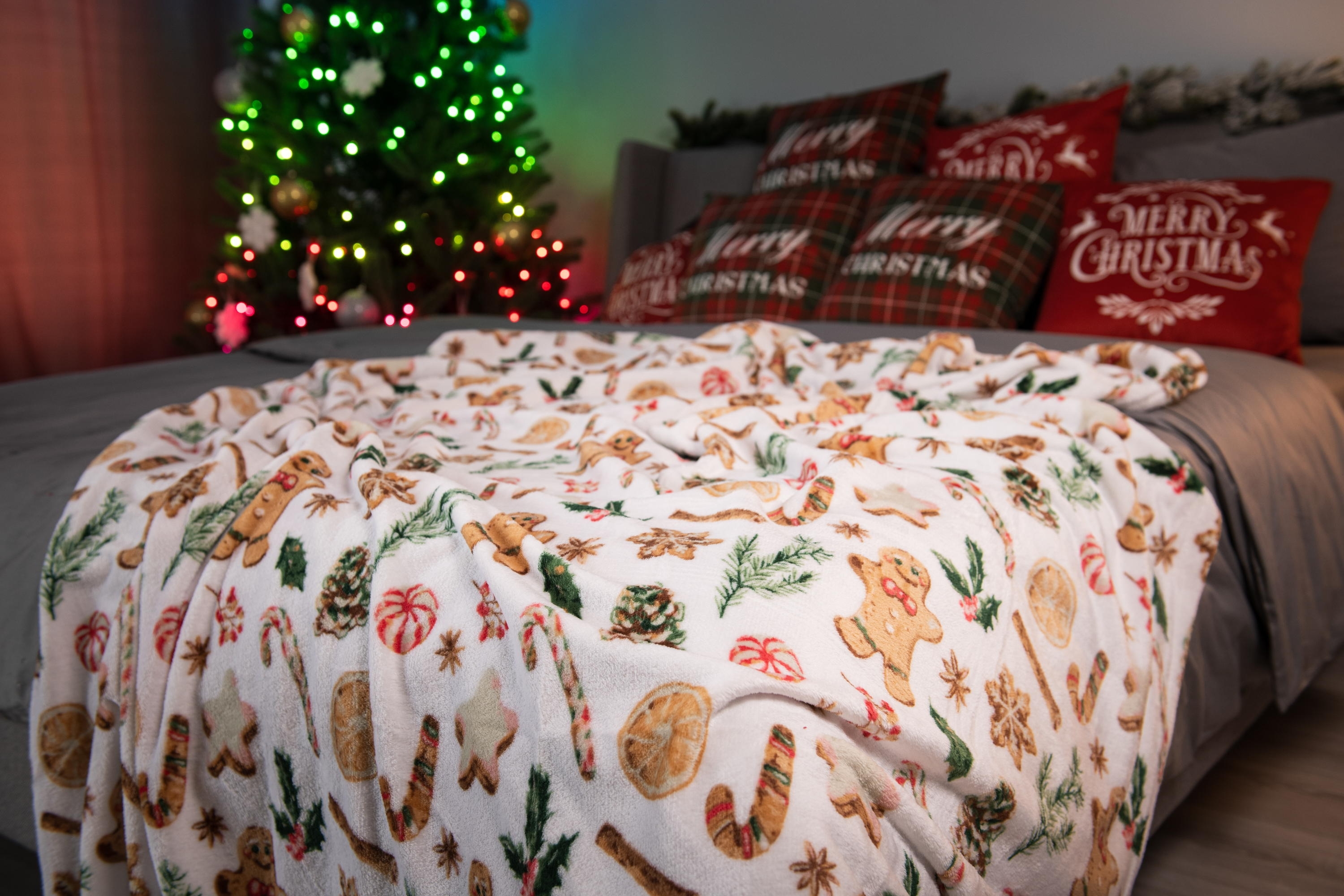 Плед ARDESTO Flannel 160х200см, пряники имбирные (ART0118PB) фото 3