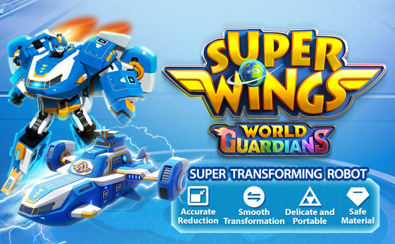 Игровая фигурка-трансформер Super Wings Мини Воздушная База Робот (EU760288) фото 9