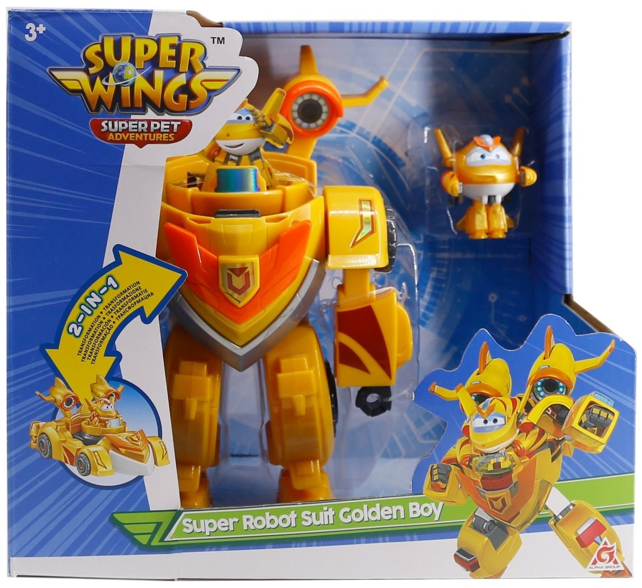 Игровой набор Super Wings Super Robot Suit Золотой Мальчик (Golden Boy) (EU770352) фото 4