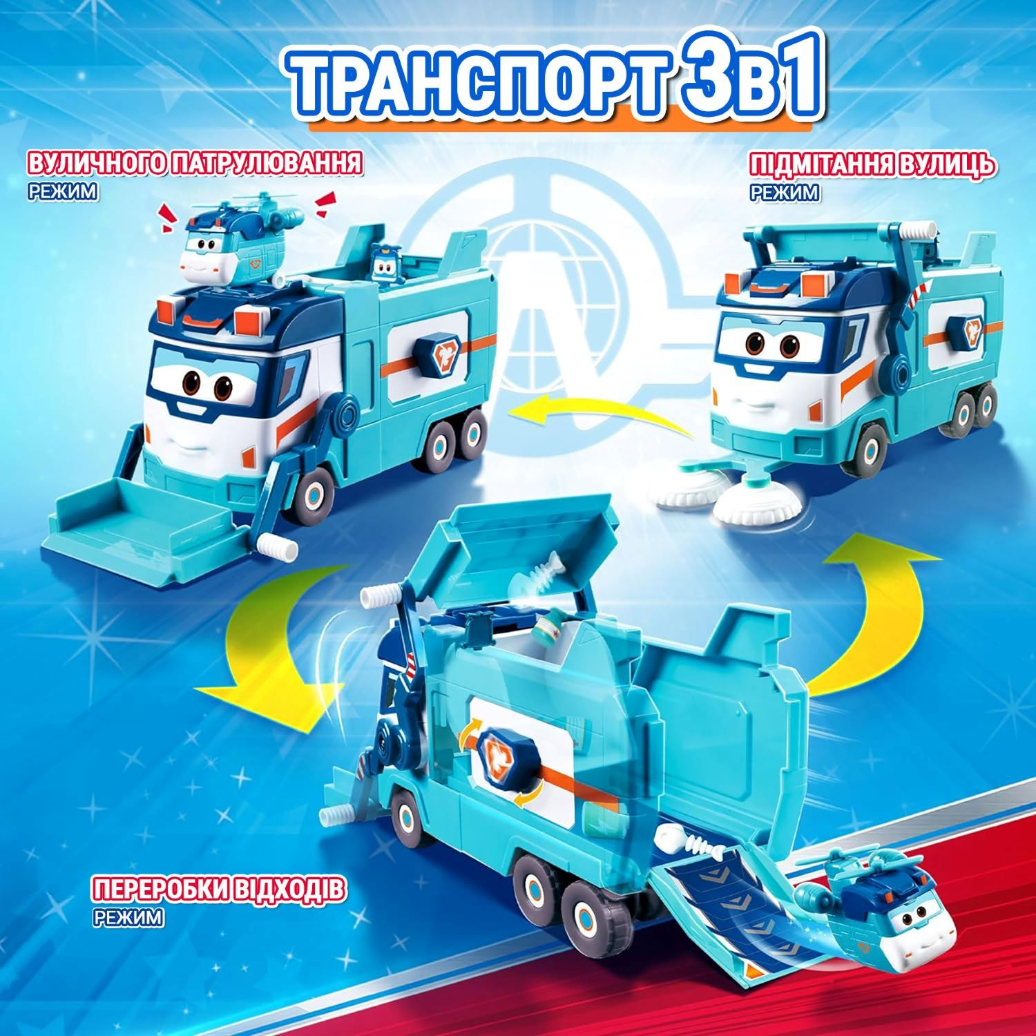 Ігровий набір Super Wings Вантажівка Марка для сміття та прибирання (EU770854)фото5