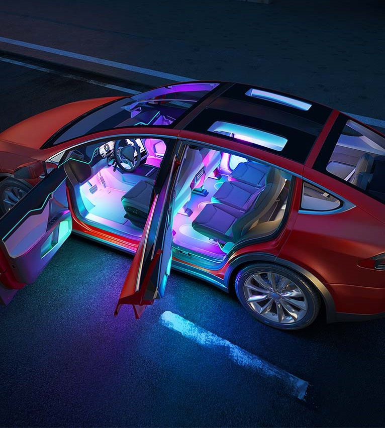 Набір розумного підсвічування для автомобіля Govee H7090 Interior Car Lights, RGBIC, Bluetooth, Black (H70900D2)фото