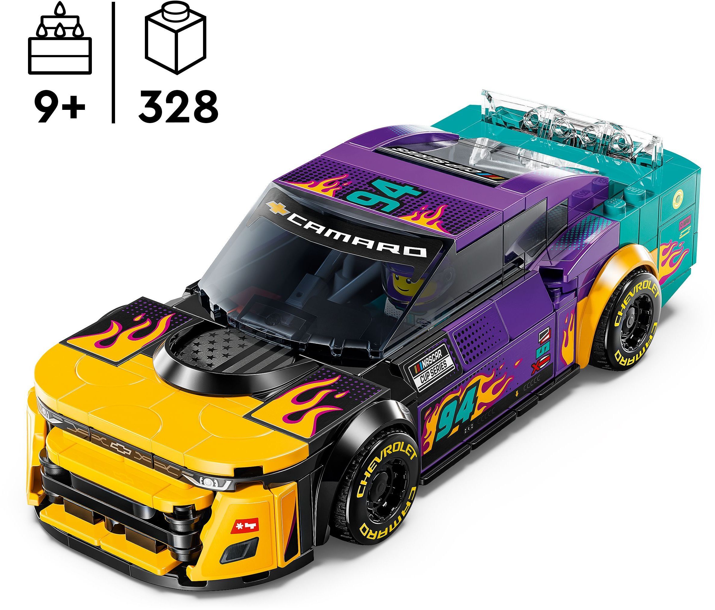 LEGO 76935 NASCAR Next Gen Chevrolet Camaro ZL1 фото 2