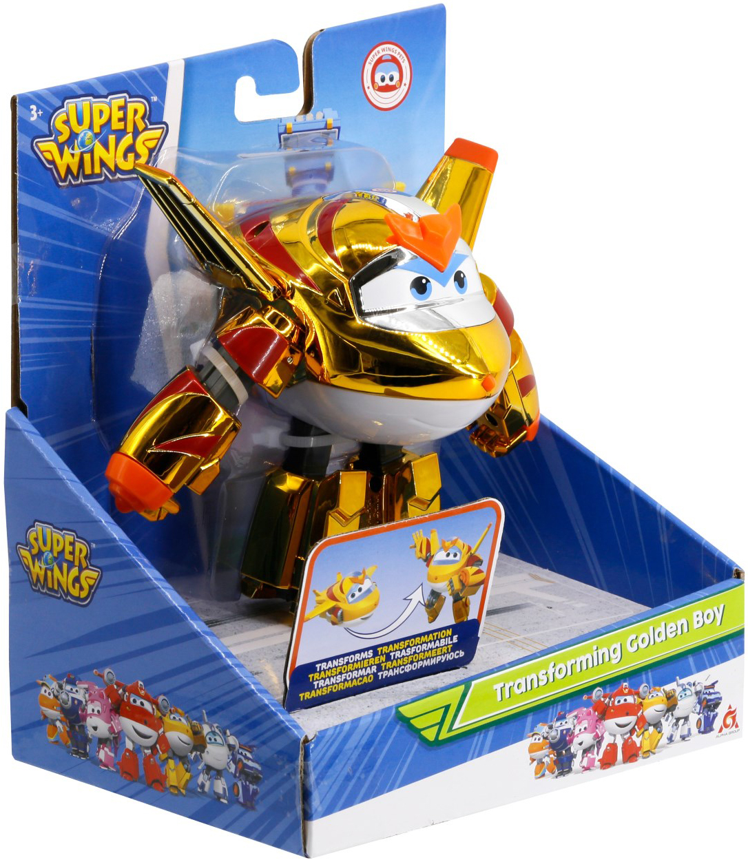 Игровая фигурка-трансформер Super Wings Transforming Золотой Мальчик (Golden Boy), (EU750231) фото 9